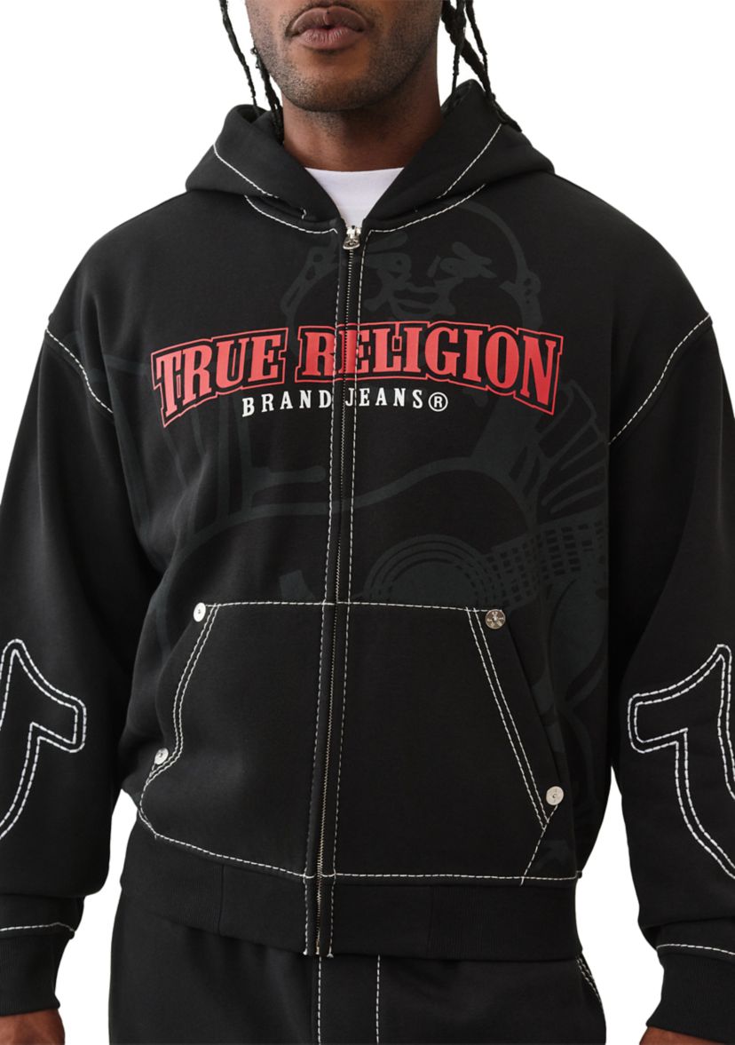 Anniversary Print Big T Zip Hoodie