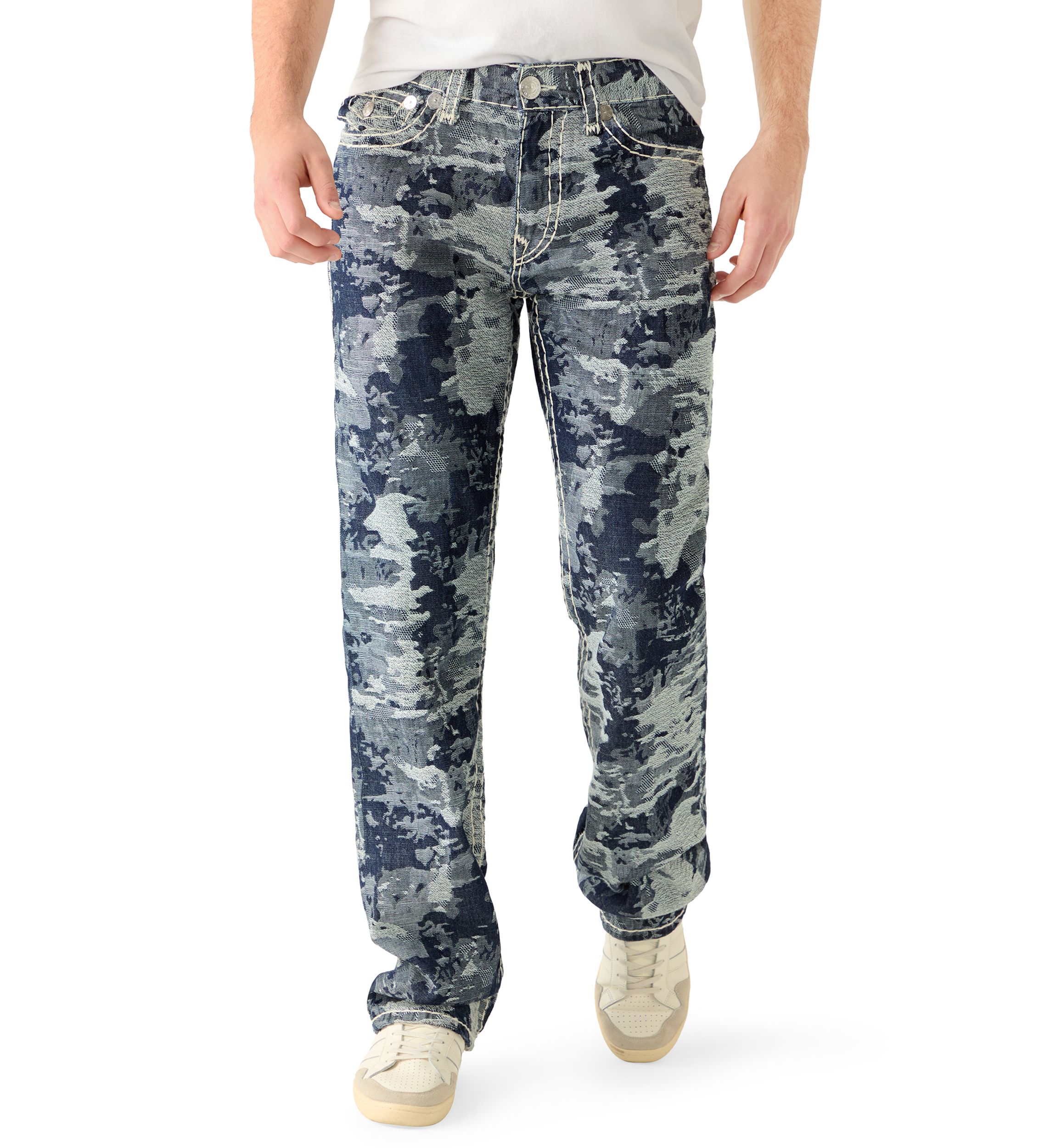 True Religion Men's Billy Boot Cut Fit Super T Jacquard Jeans | Belk