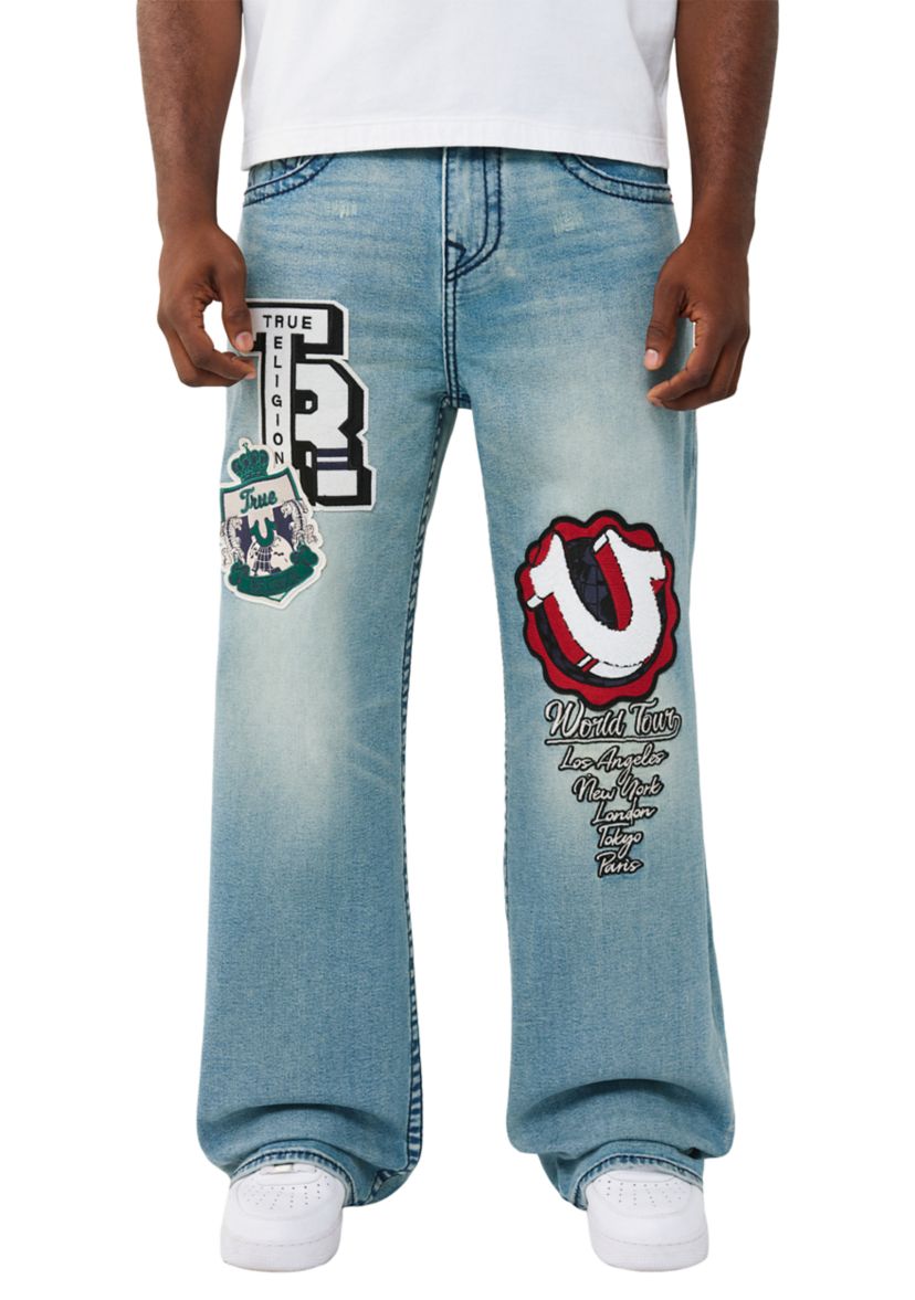 True Religion Vinny Patched Ultra Baggy Jeans | Belk