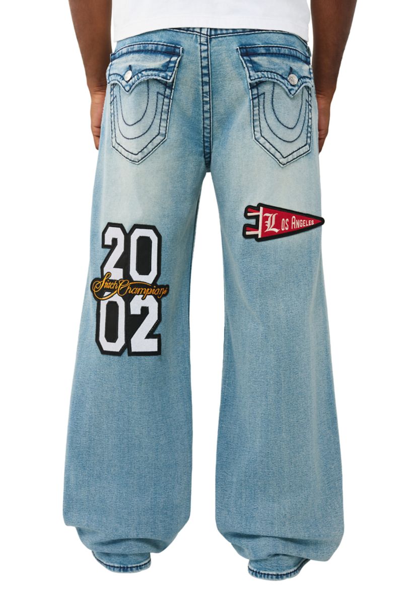 True Religion Vinny Patched Ultra Baggy Jeans | Belk