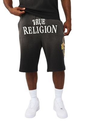 True Religion Men's Floral Snake Print Knit Shorts