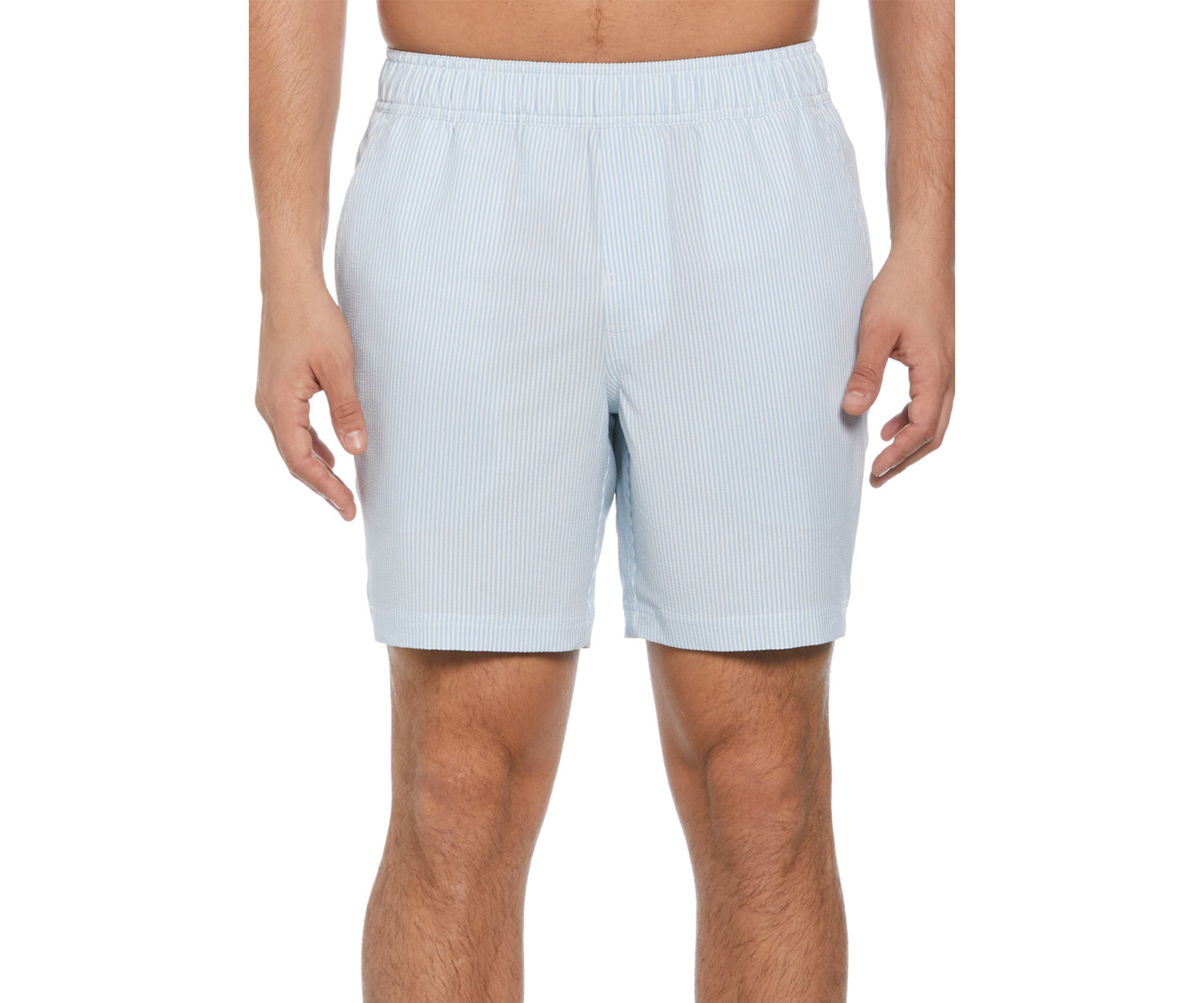 Mens Striped Pull On 7 Seersucker Shorts