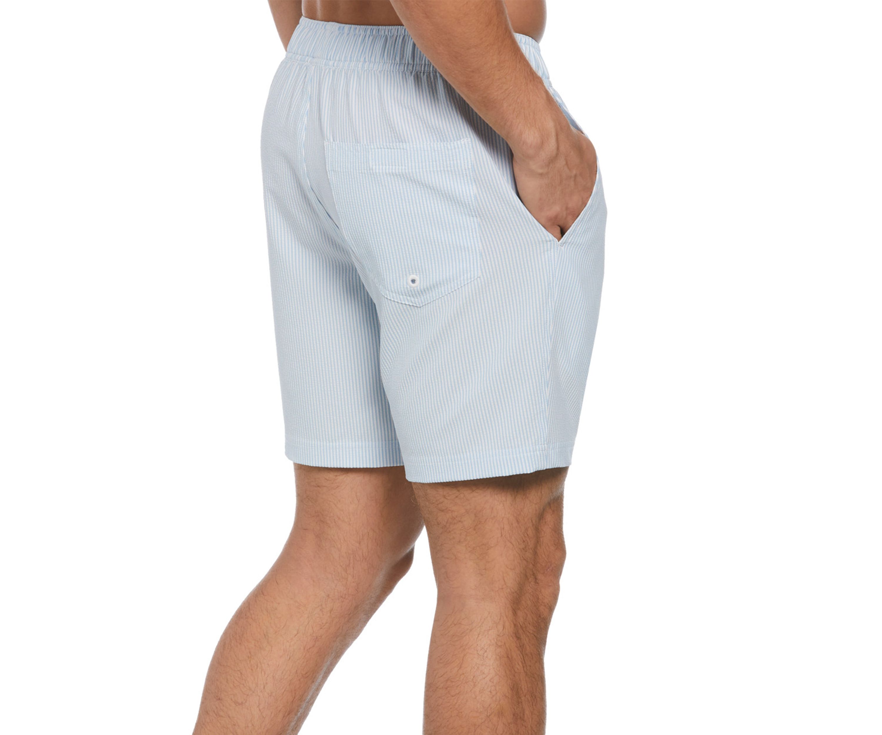 Mens Striped Pull On 7 Seersucker Shorts
