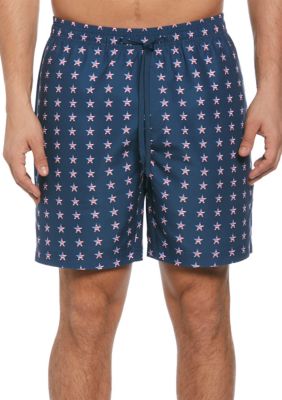 Southern Proper Men's 7" Navy Stars Printed Swim Shorts