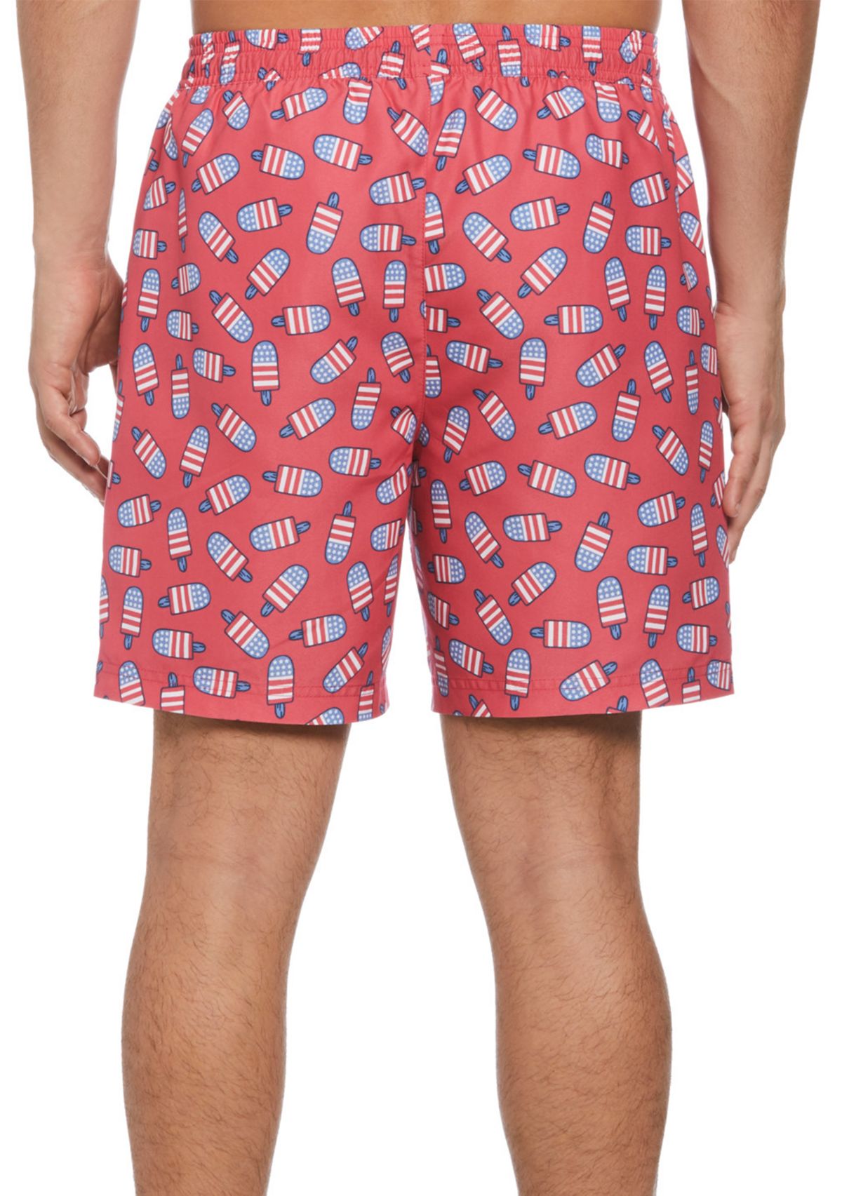 7" Red Popsicle Print Swim Shorts