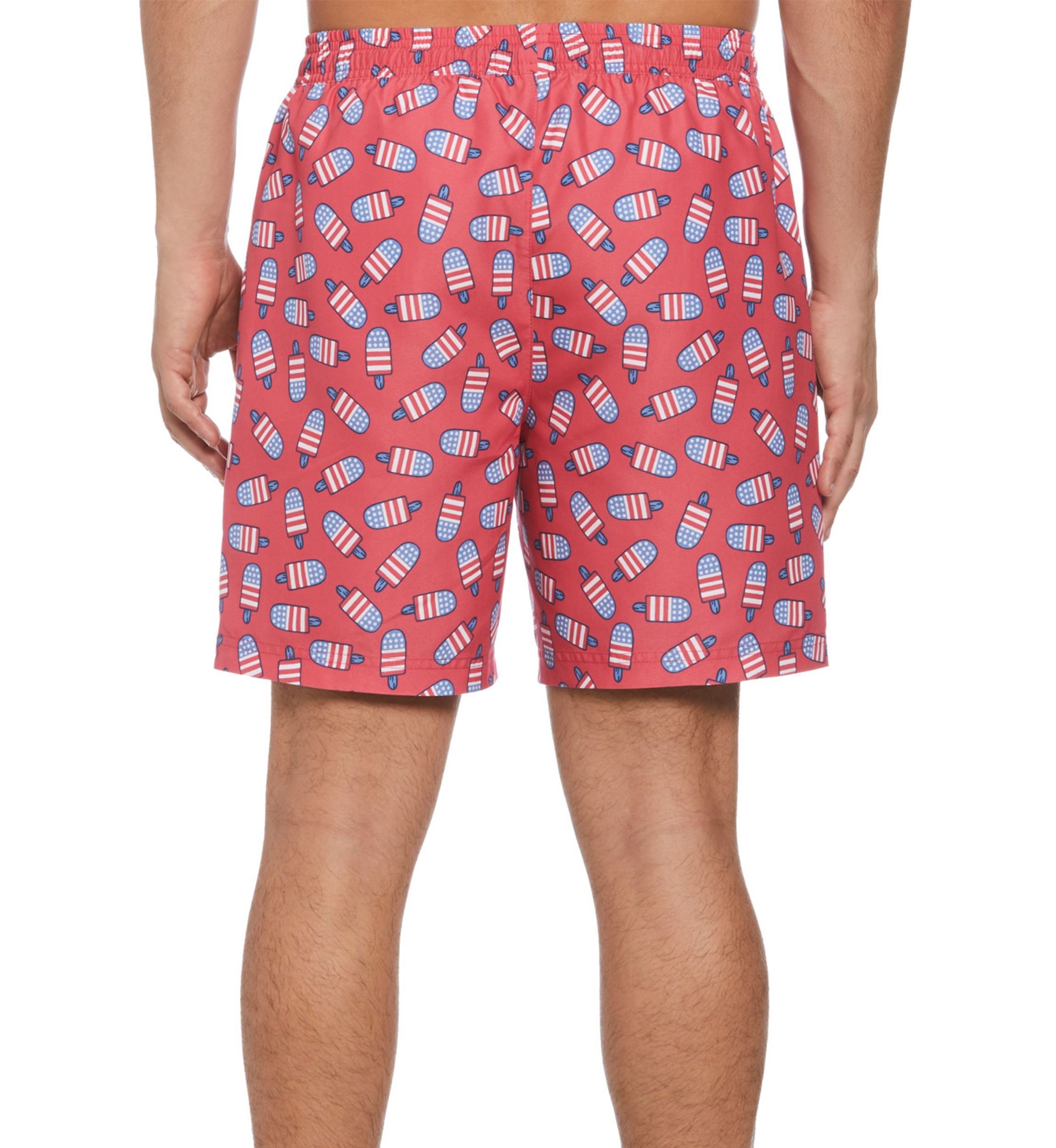 7" Red Popsicle Print Swim Shorts