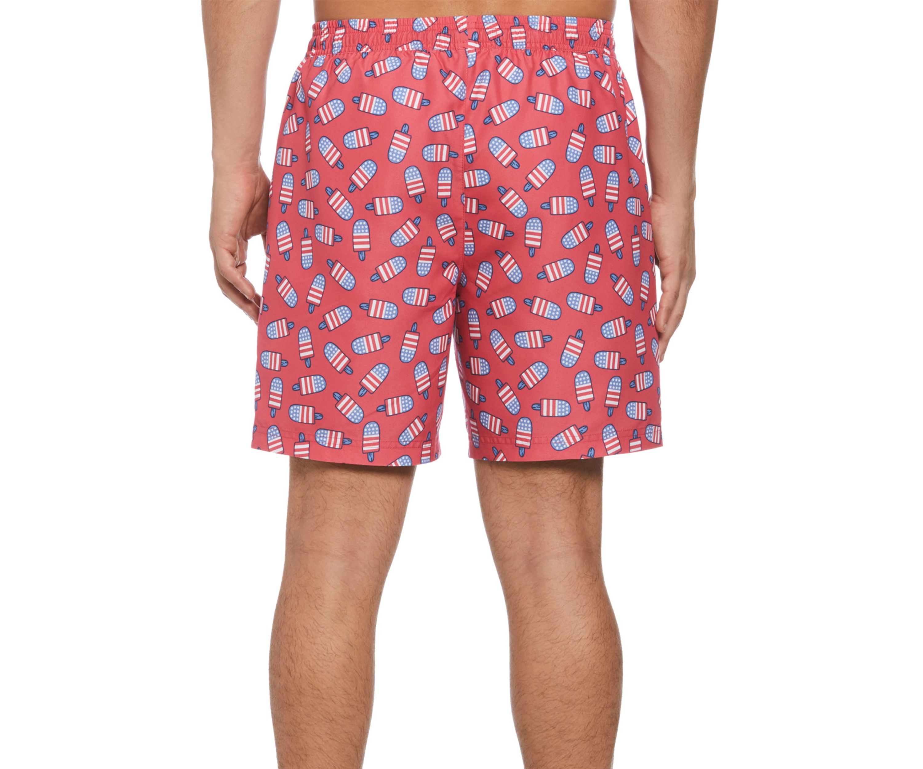 7" Red Popsicle Print Swim Shorts