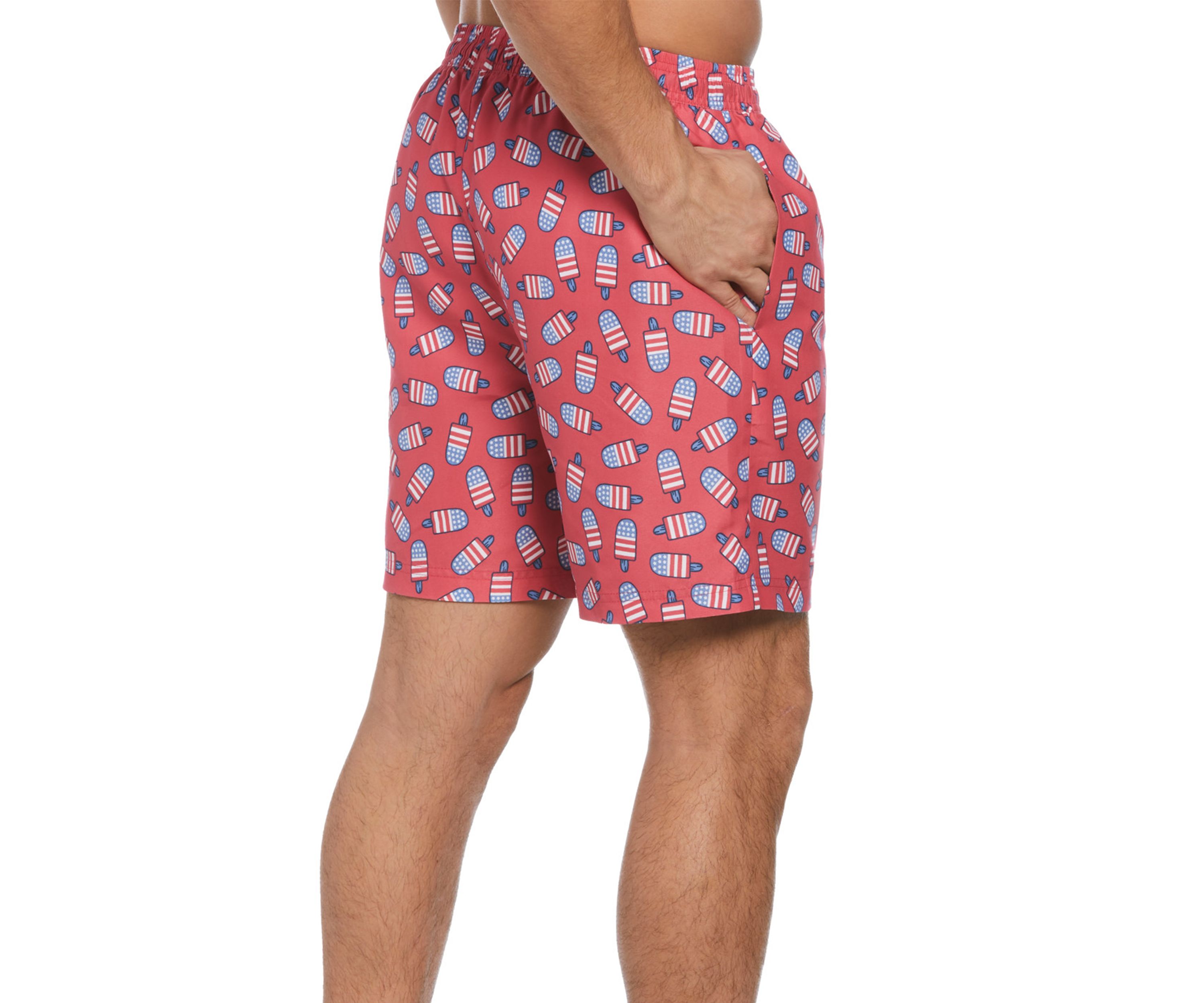7" Red Popsicle Print Swim Shorts