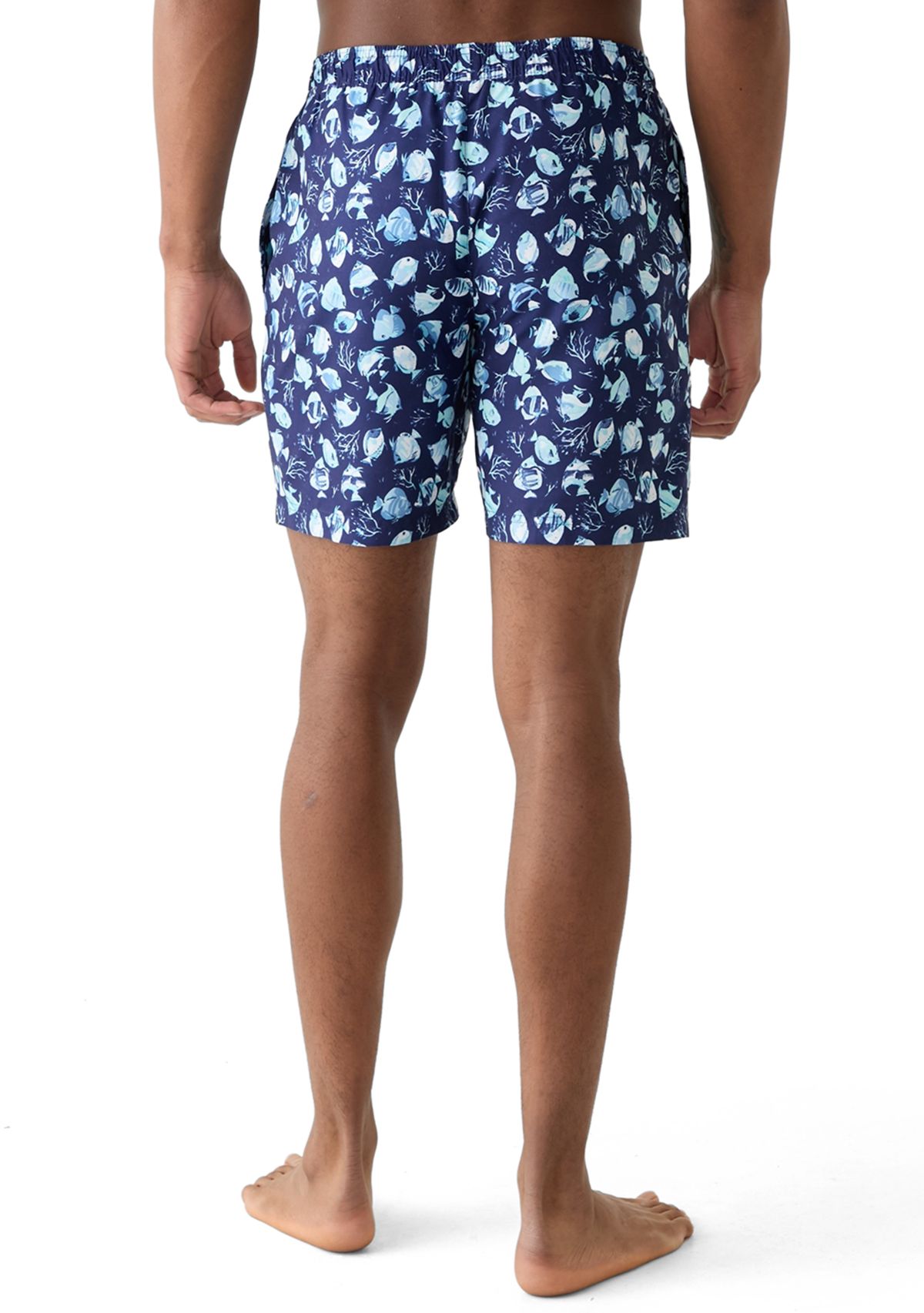 Fish Print Swim Trunks 