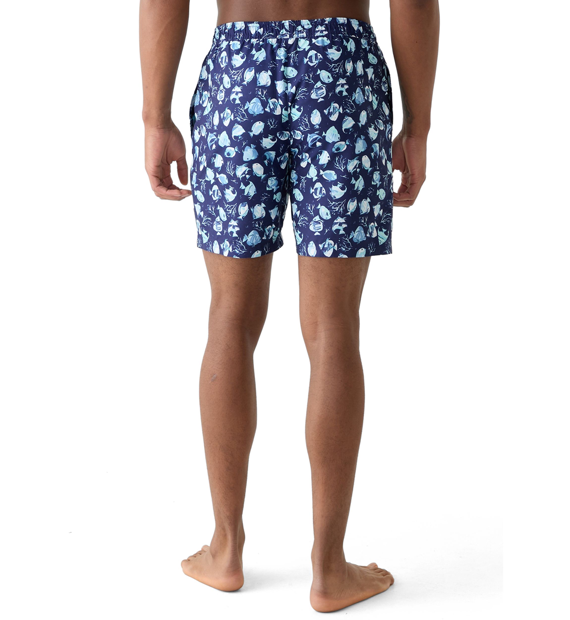 Fish Print Swim Trunks 