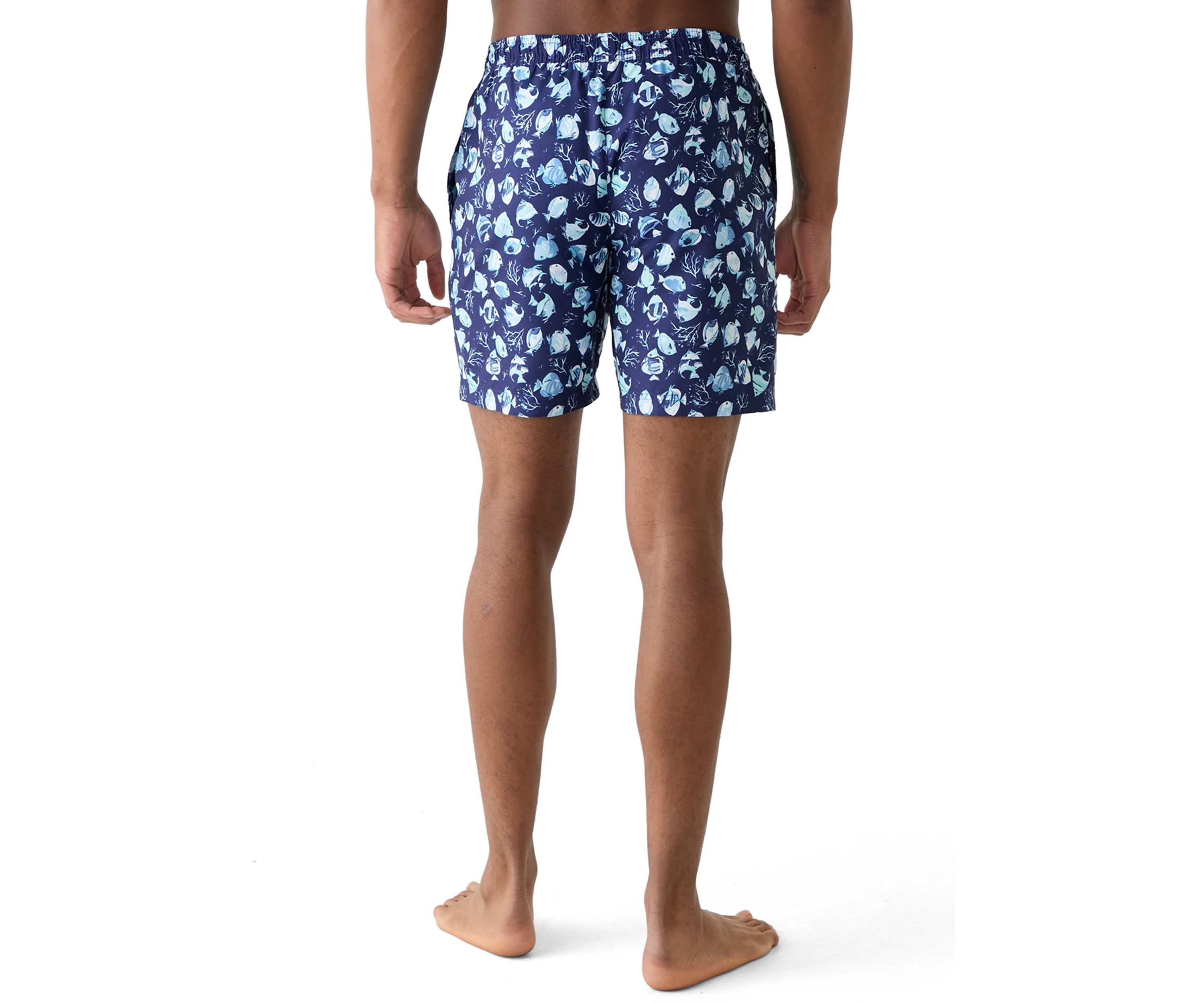 Fish Print Swim Trunks 