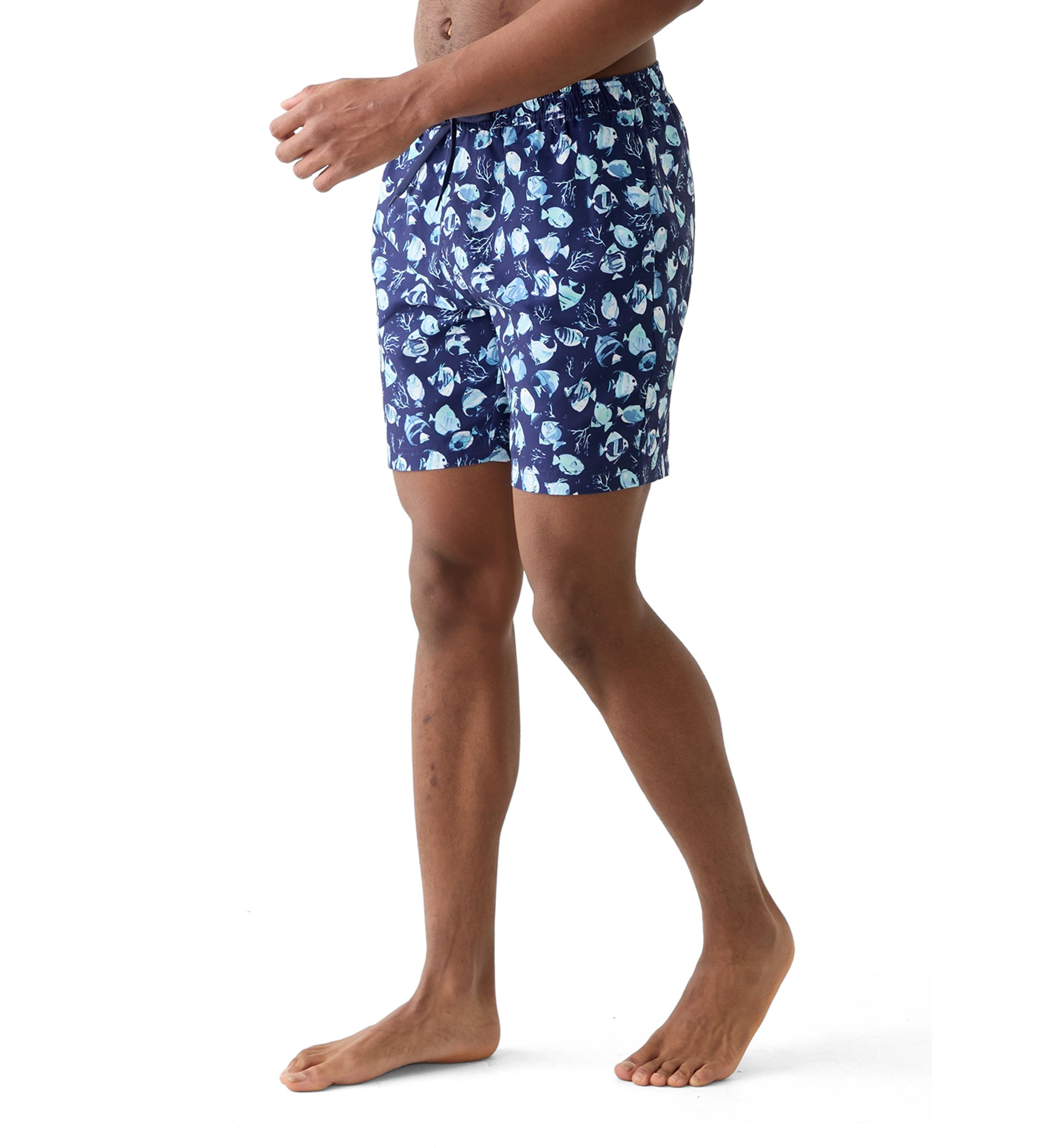 Fish Print Swim Trunks 