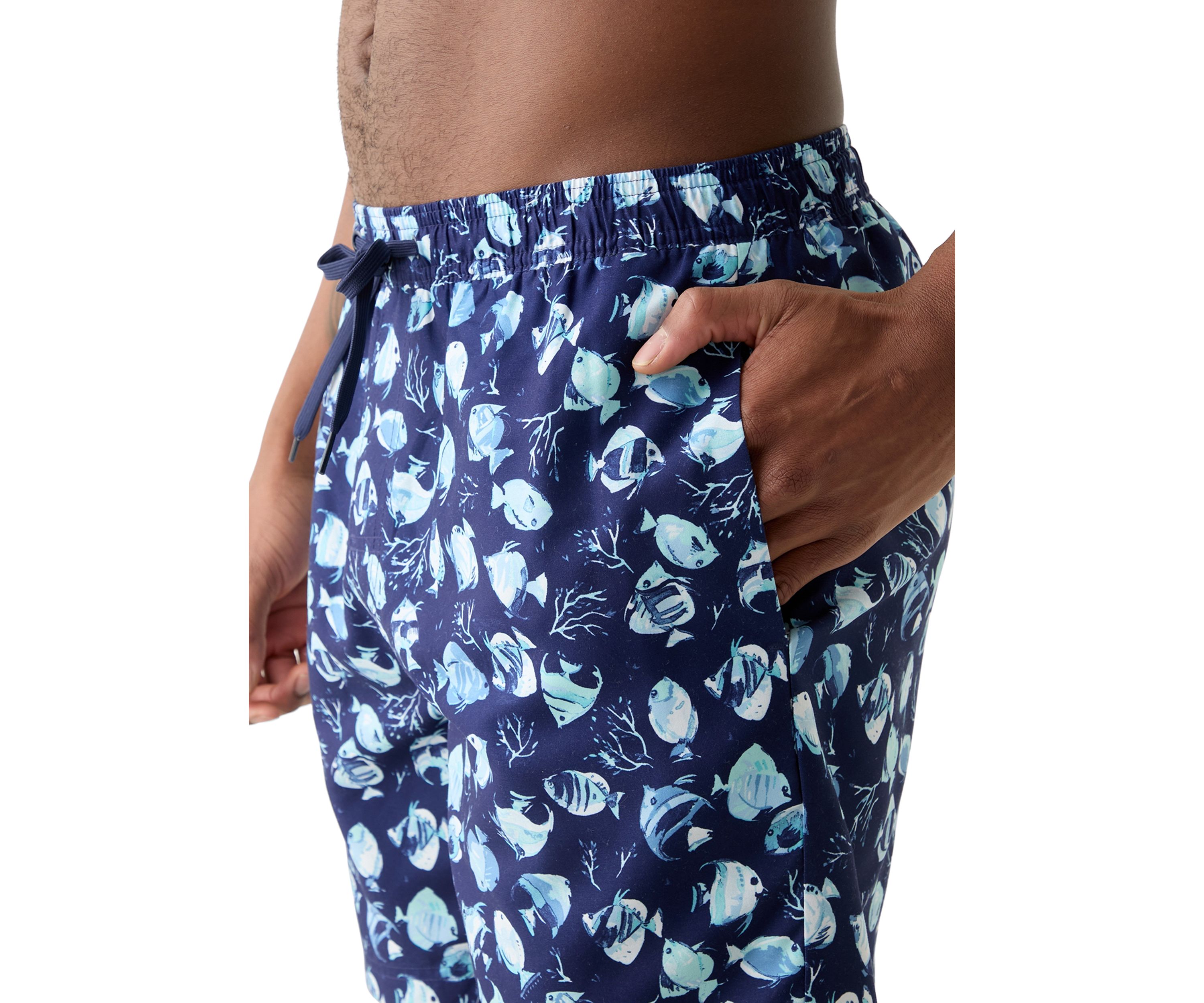 Fish Print Swim Trunks 