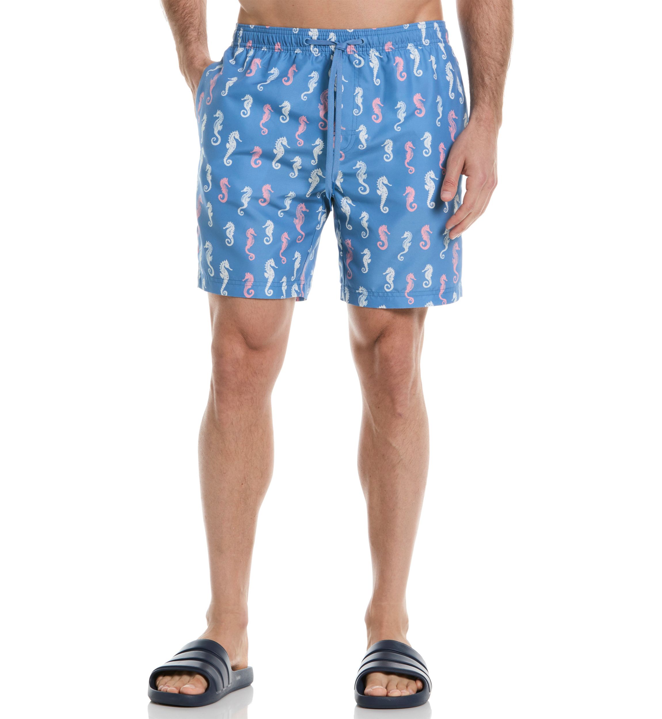 Seahorse Print Swim Trunks