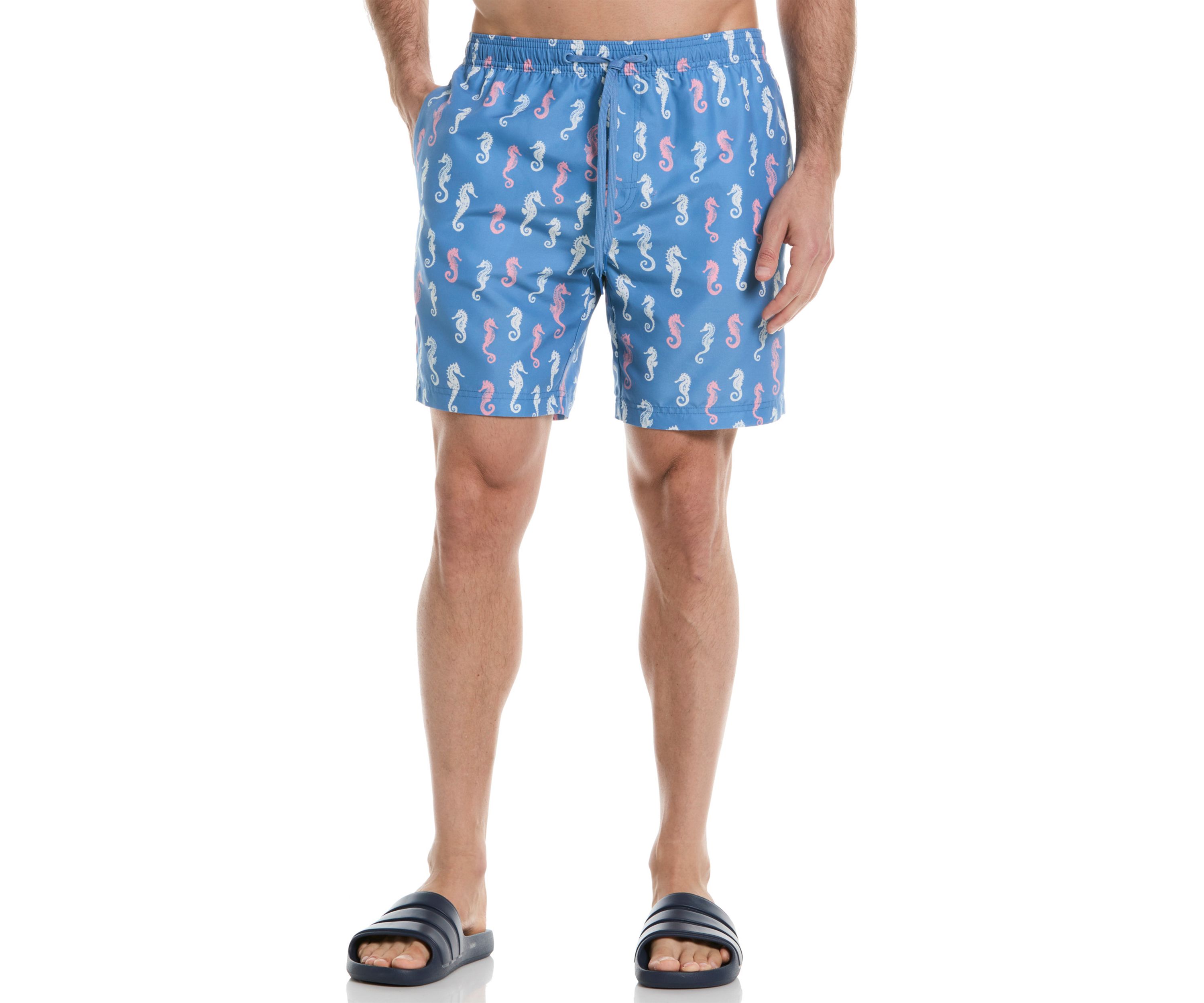 Seahorse Print Swim Trunks