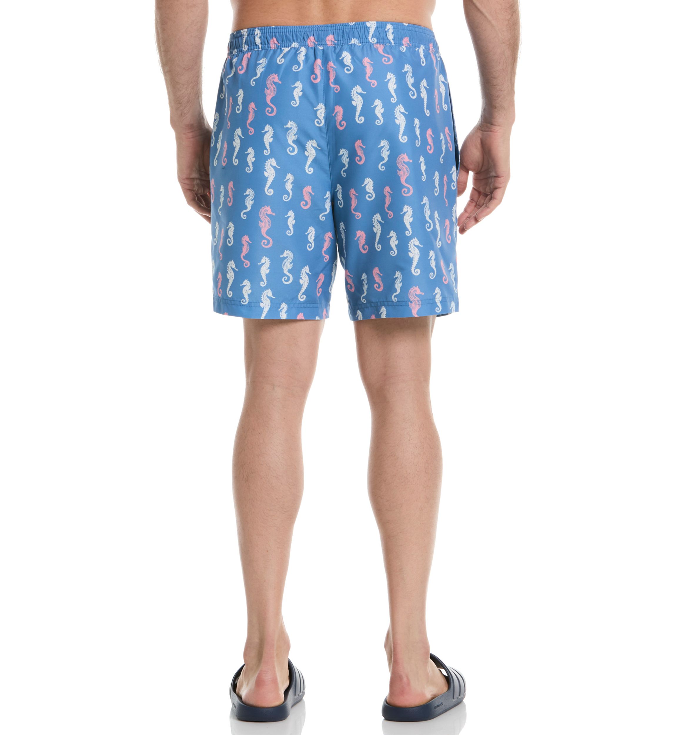 Seahorse Print Swim Trunks