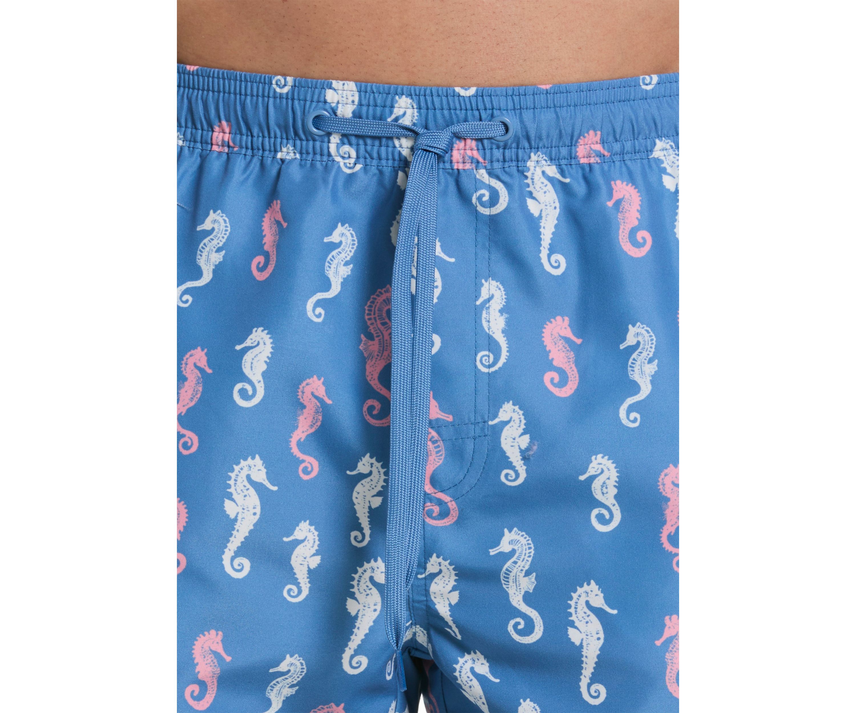 Seahorse Print Swim Trunks