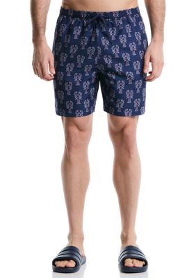 Southern Proper Men's Lobster Print Swim Trunks