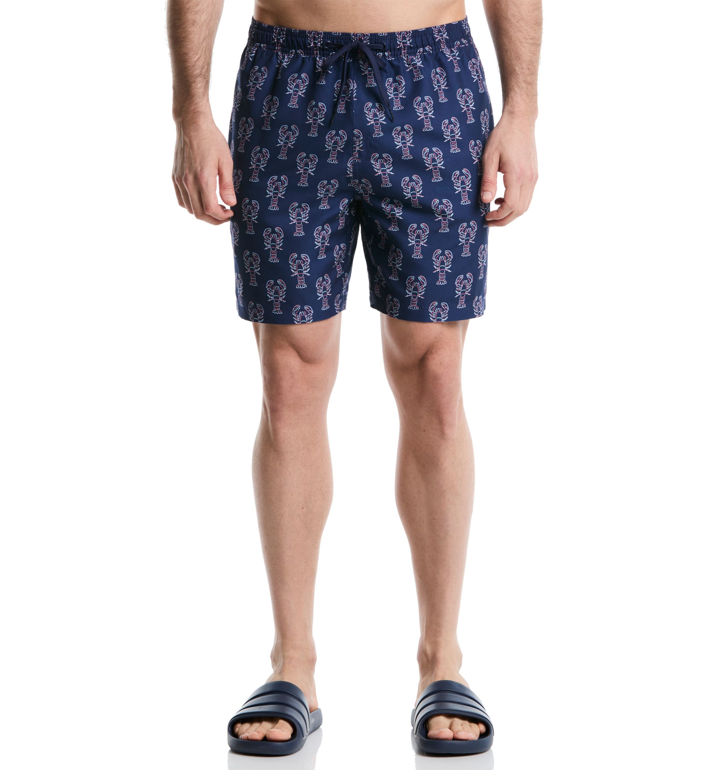 Lobster Print Swim Trunks