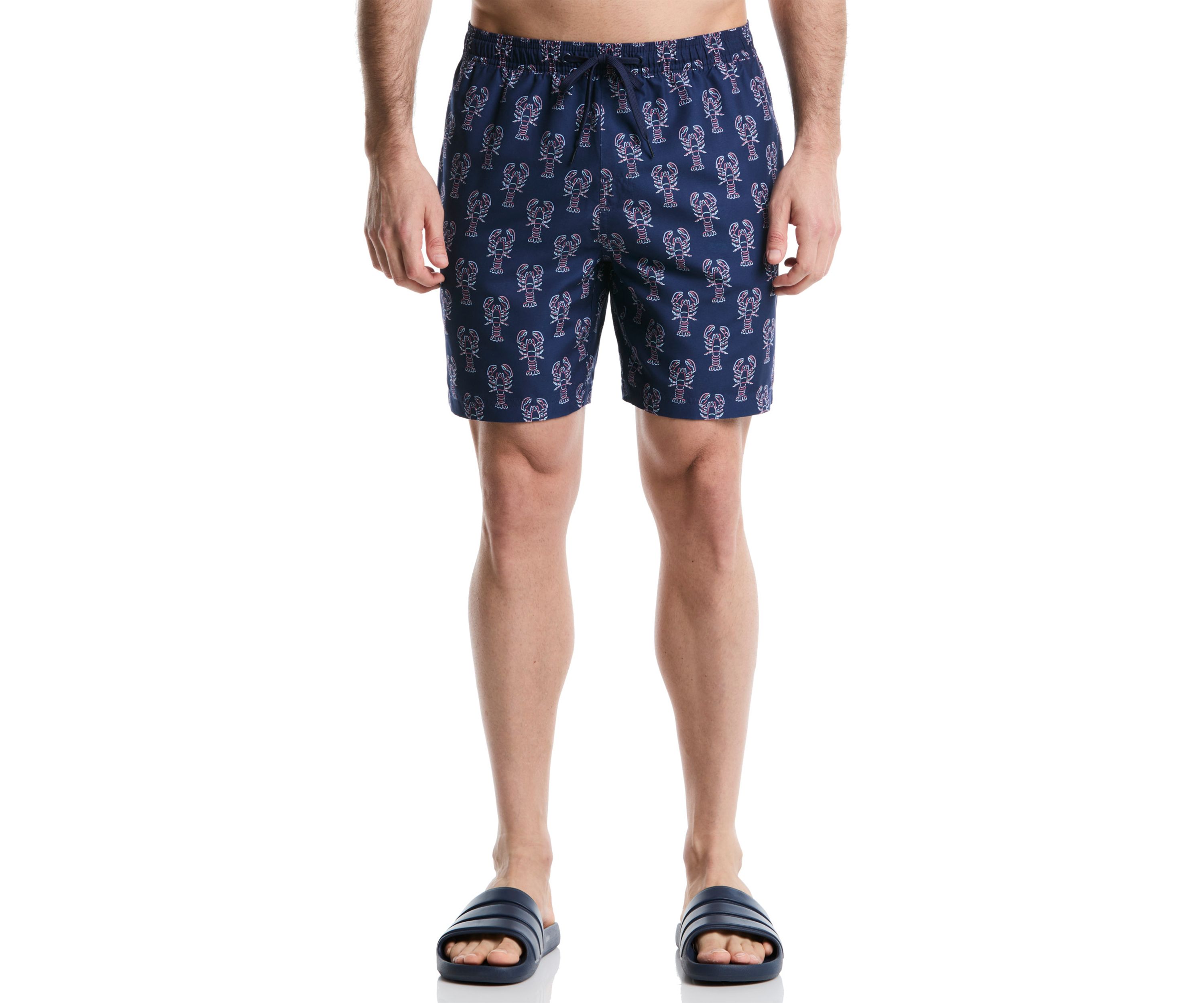 Lobster Print Swim Trunks