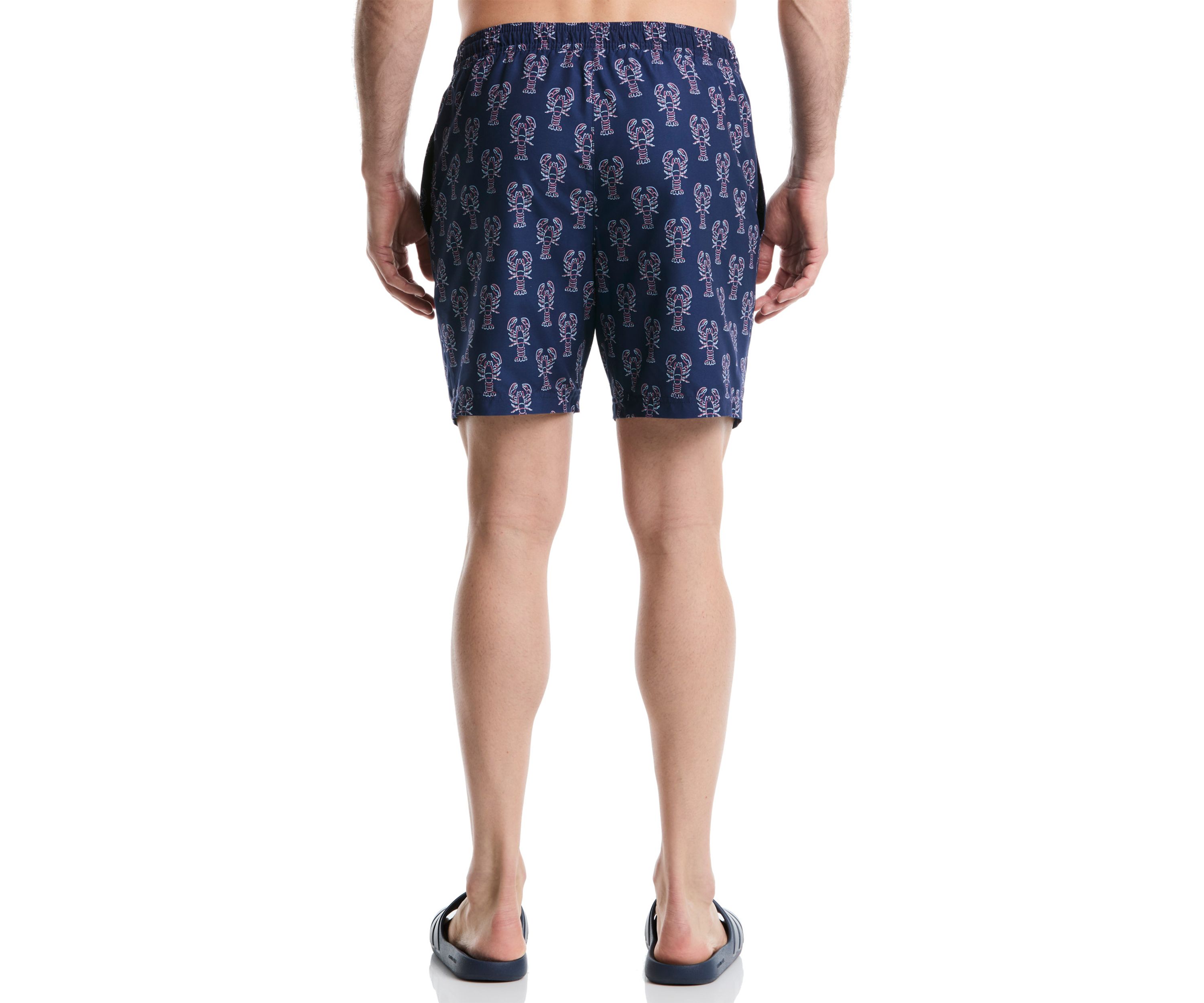 Lobster Print Swim Trunks