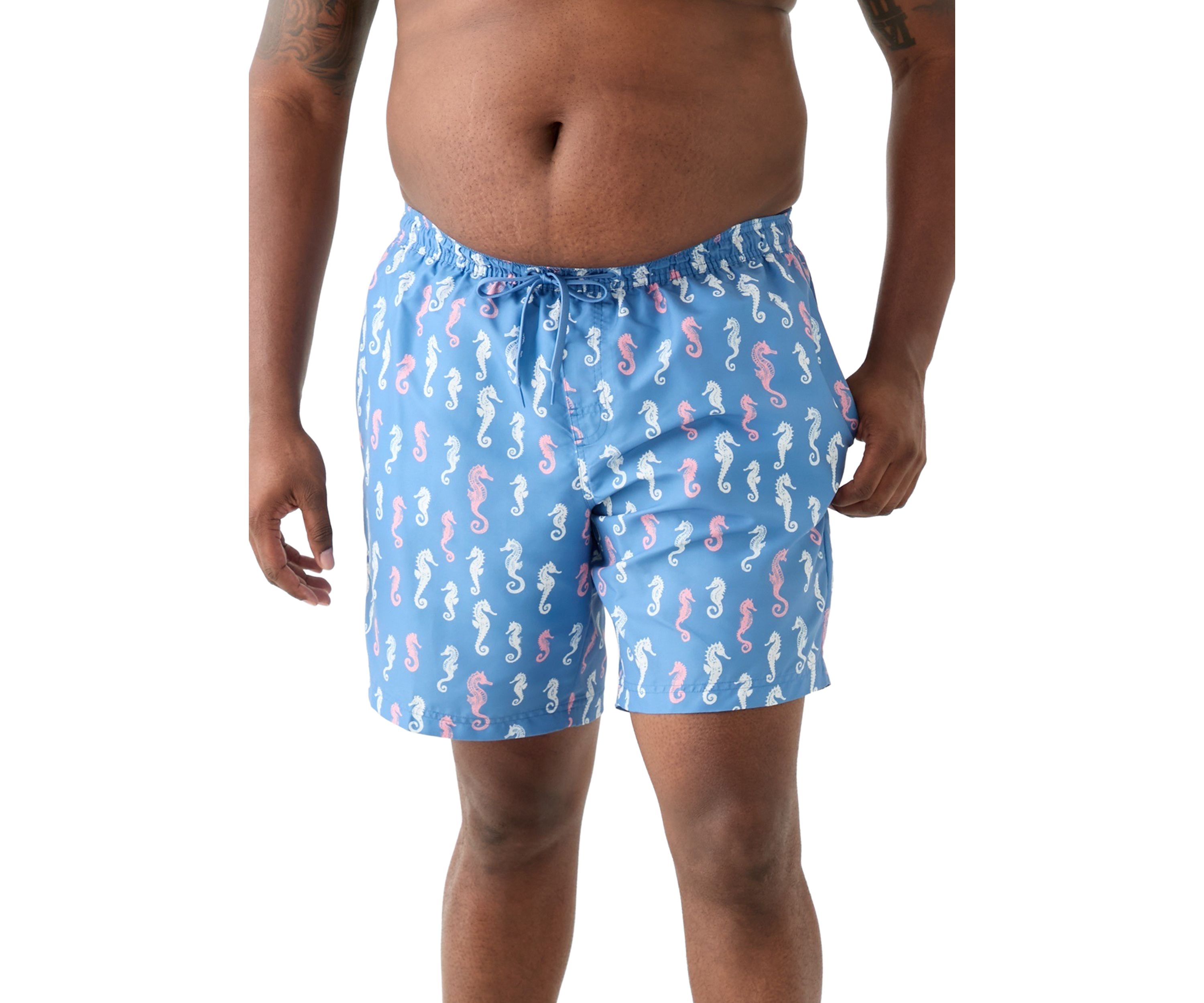 Big & Tall Seahorse Swim Trunks 