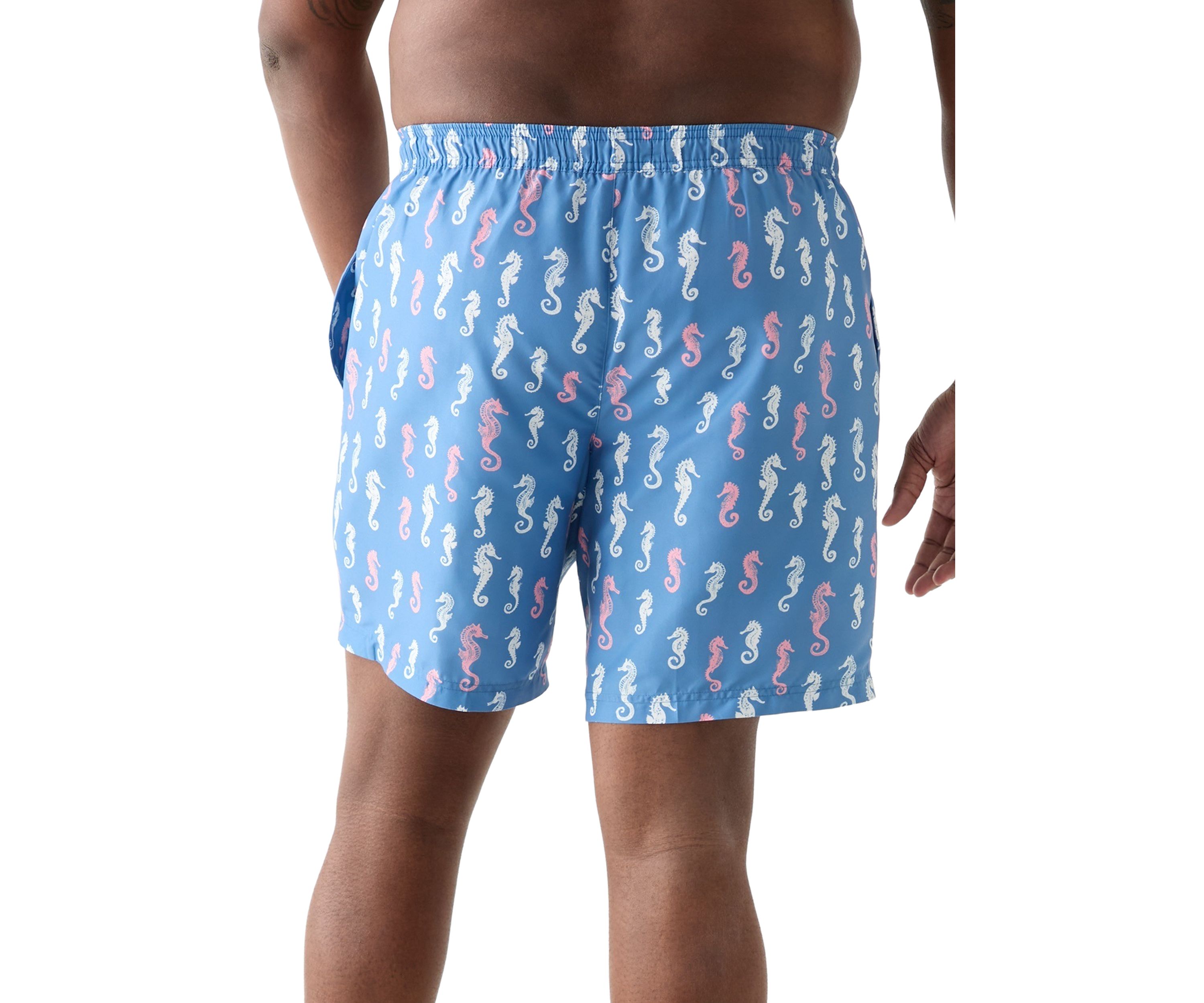 Big & Tall Seahorse Swim Trunks 