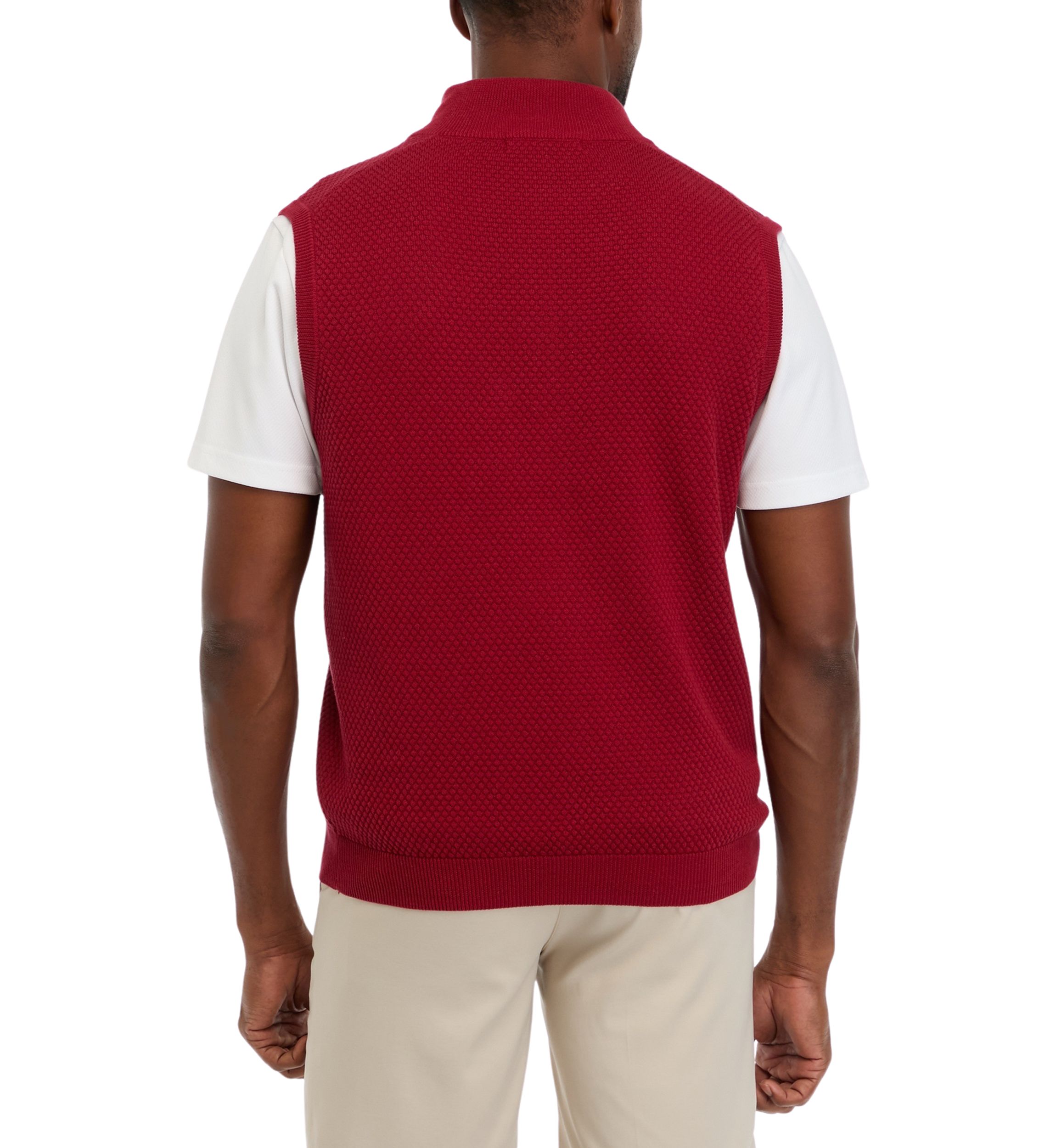 Mens 1/4 Zip Sweater Vest 