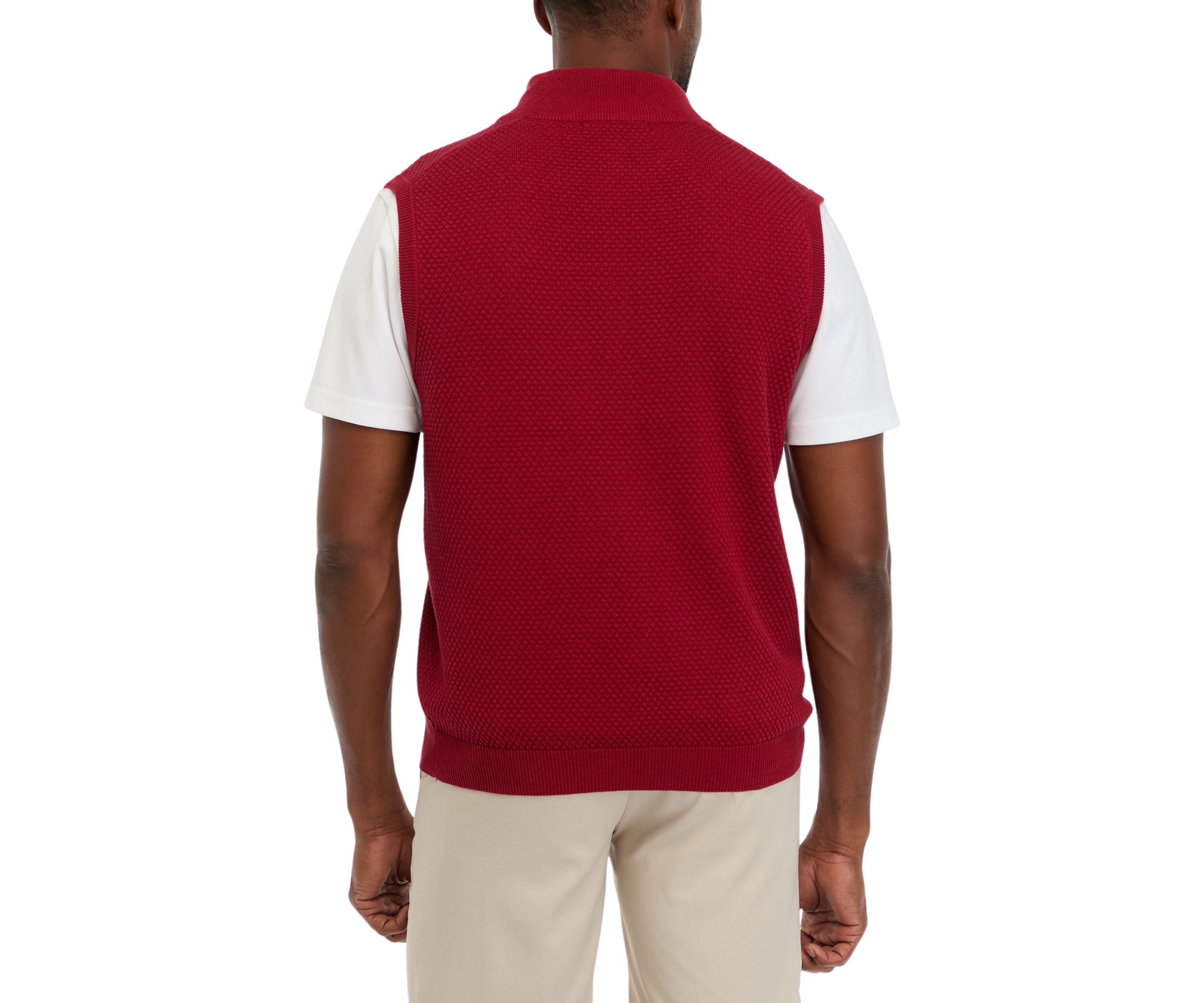 Mens 1/4 Zip Sweater Vest 