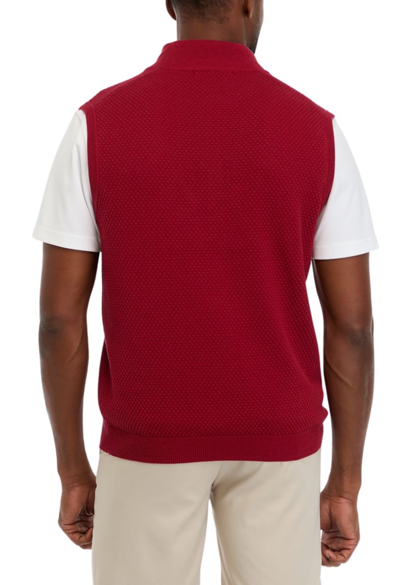 Mens 1/4 Zip Sweater Vest 