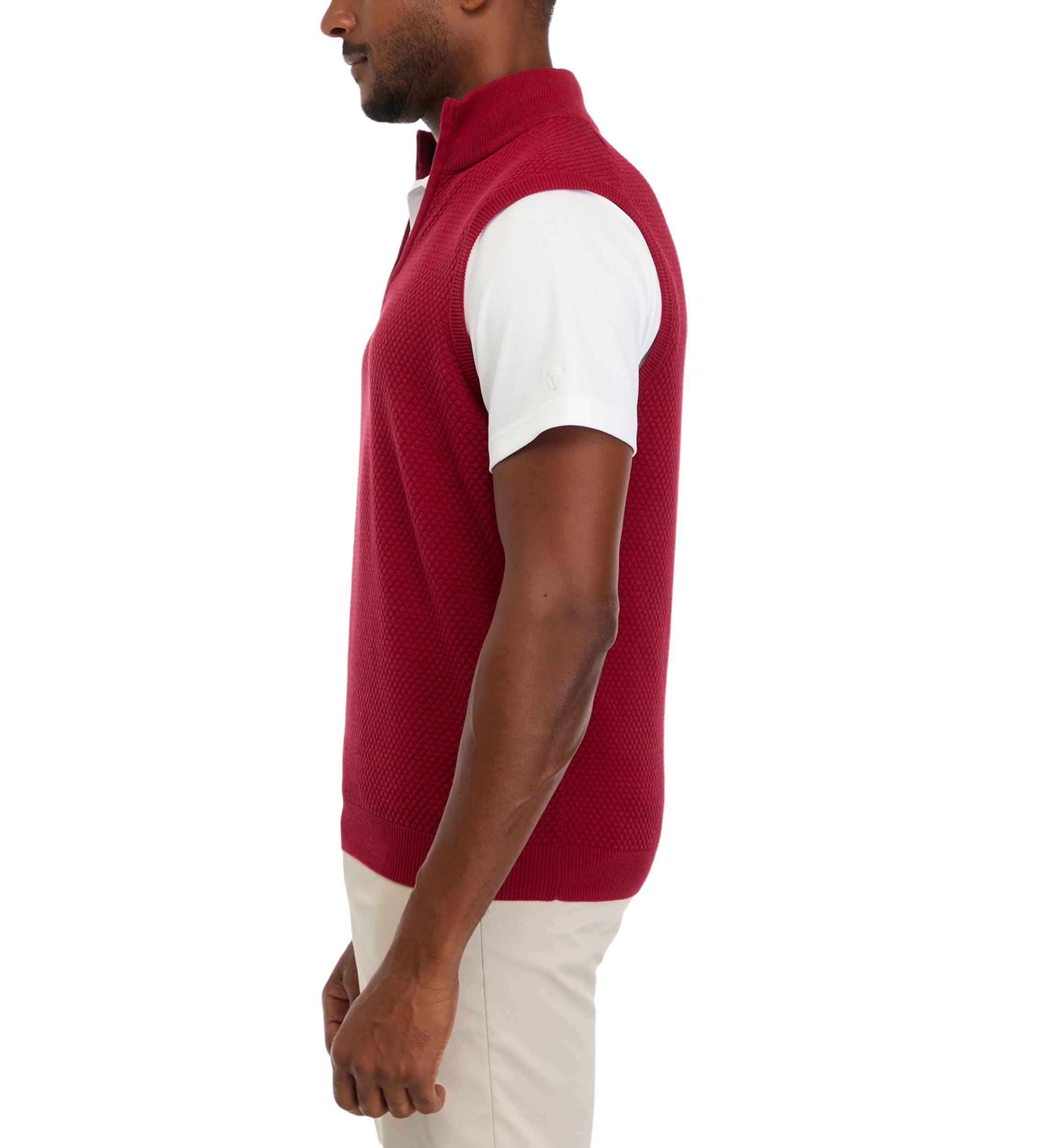 Mens 1/4 Zip Sweater Vest 