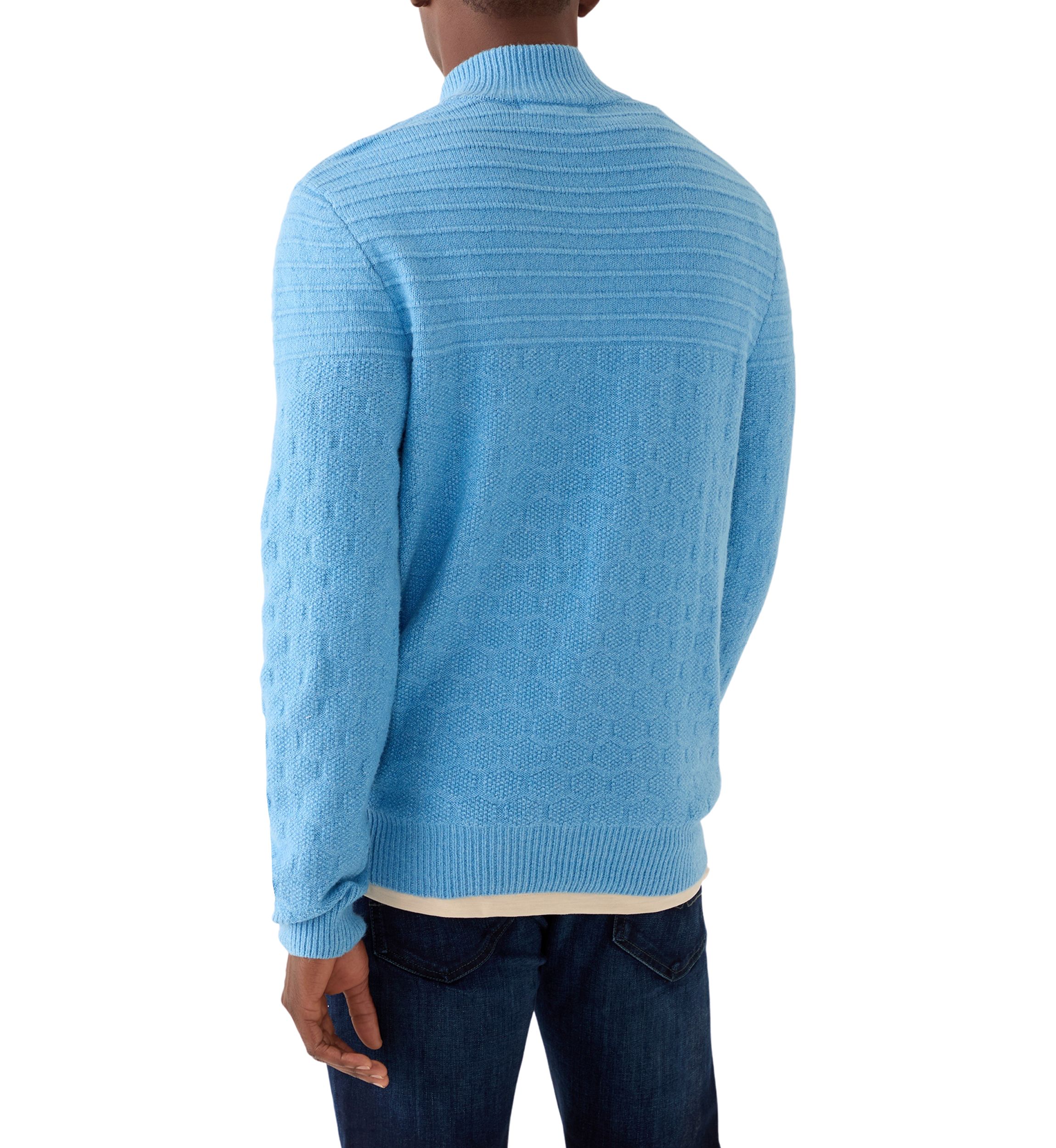 Mens Textured 1/4 Zip Sweater 