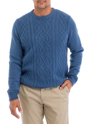 Southern Proper Men's Fisherman Sweater, Blue, 2XL