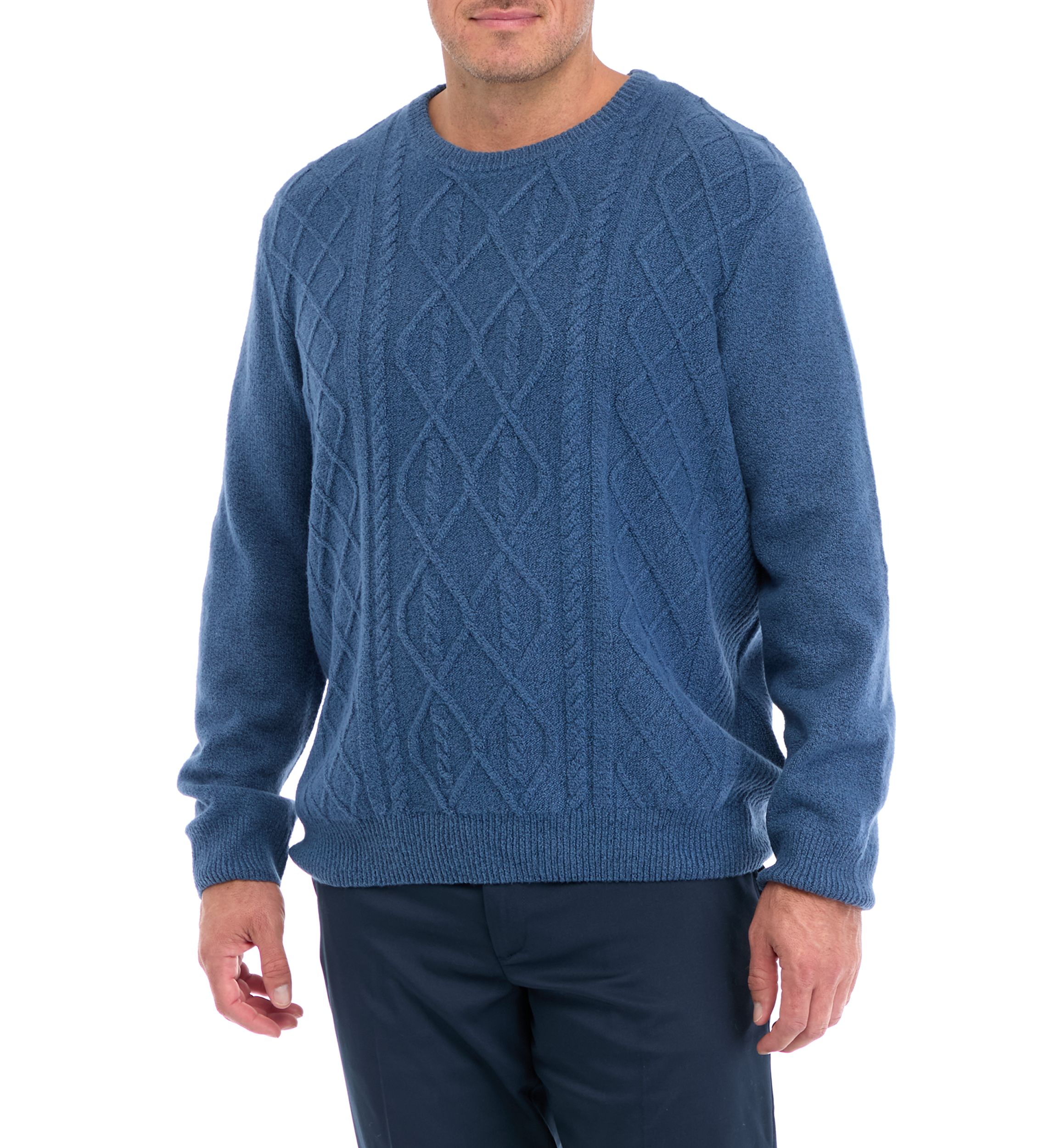 Big & Tall Fisherman Crew Neck Sweater