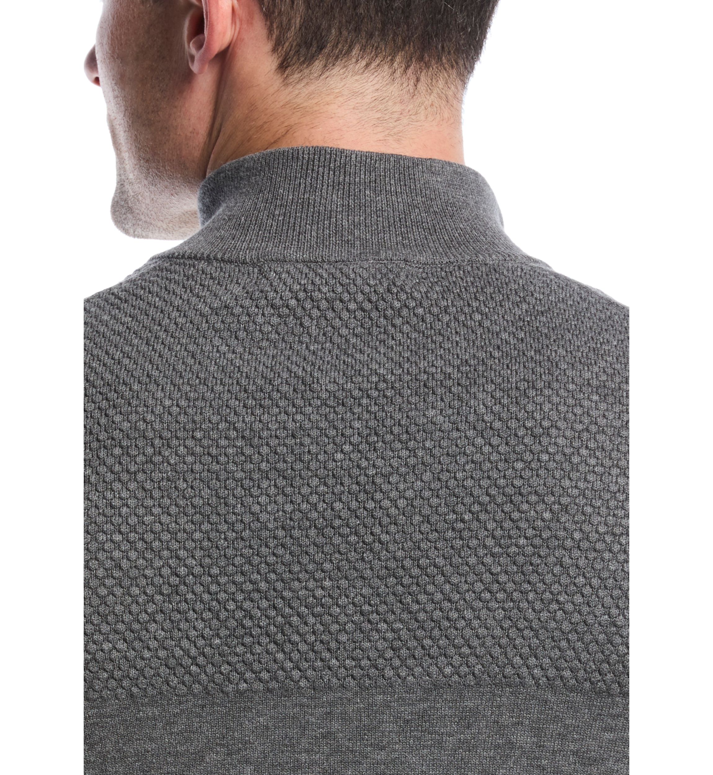 1/4 Zip Blister Stitch Sweater Vest 