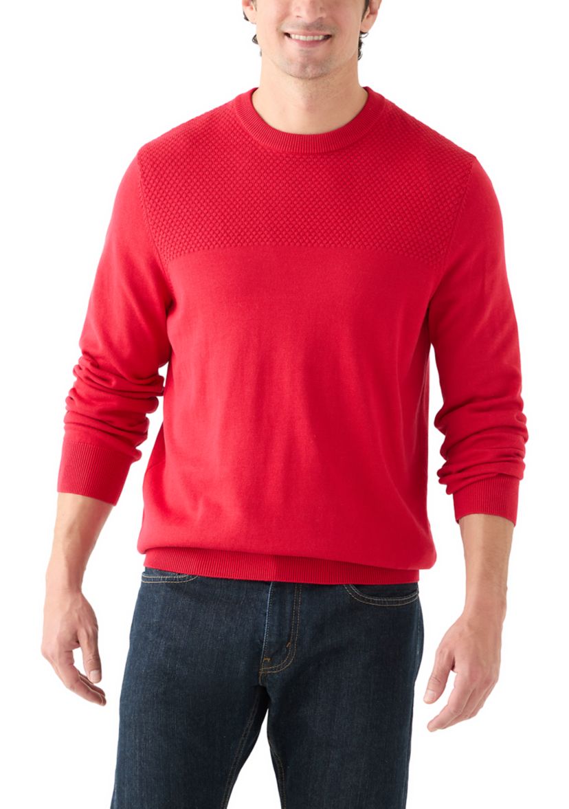 Mens Blister Stich Yoke Sweater