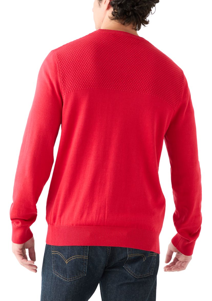Mens Blister Stich Yoke Sweater