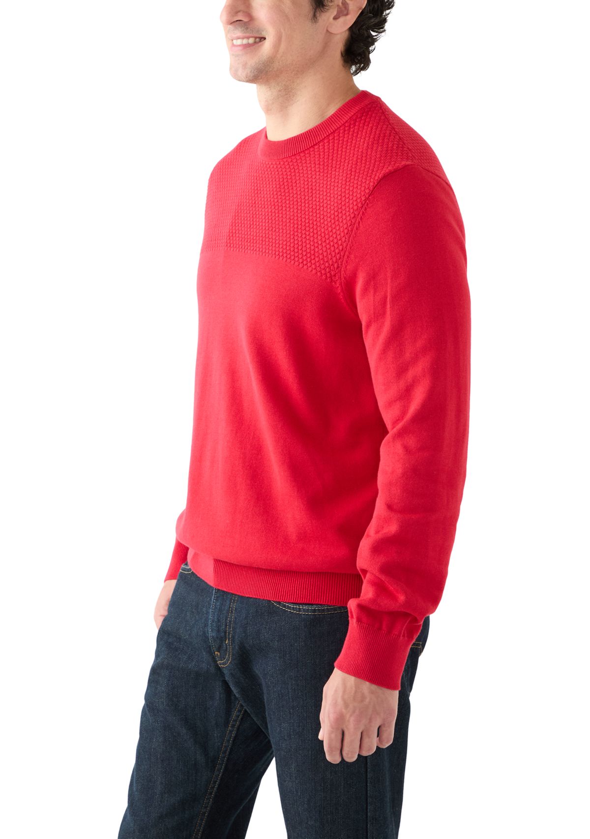 Mens Blister Stich Yoke Sweater