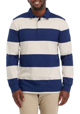 Southern Proper Men s Long Sleeve Stripe Rugby Polo Shirt belk