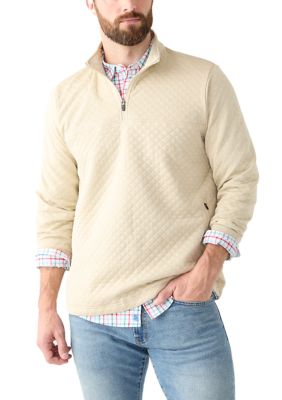 Southern Proper Men's Long Sleeve 1/4 Zip Quilted Pullover Sweater, Small