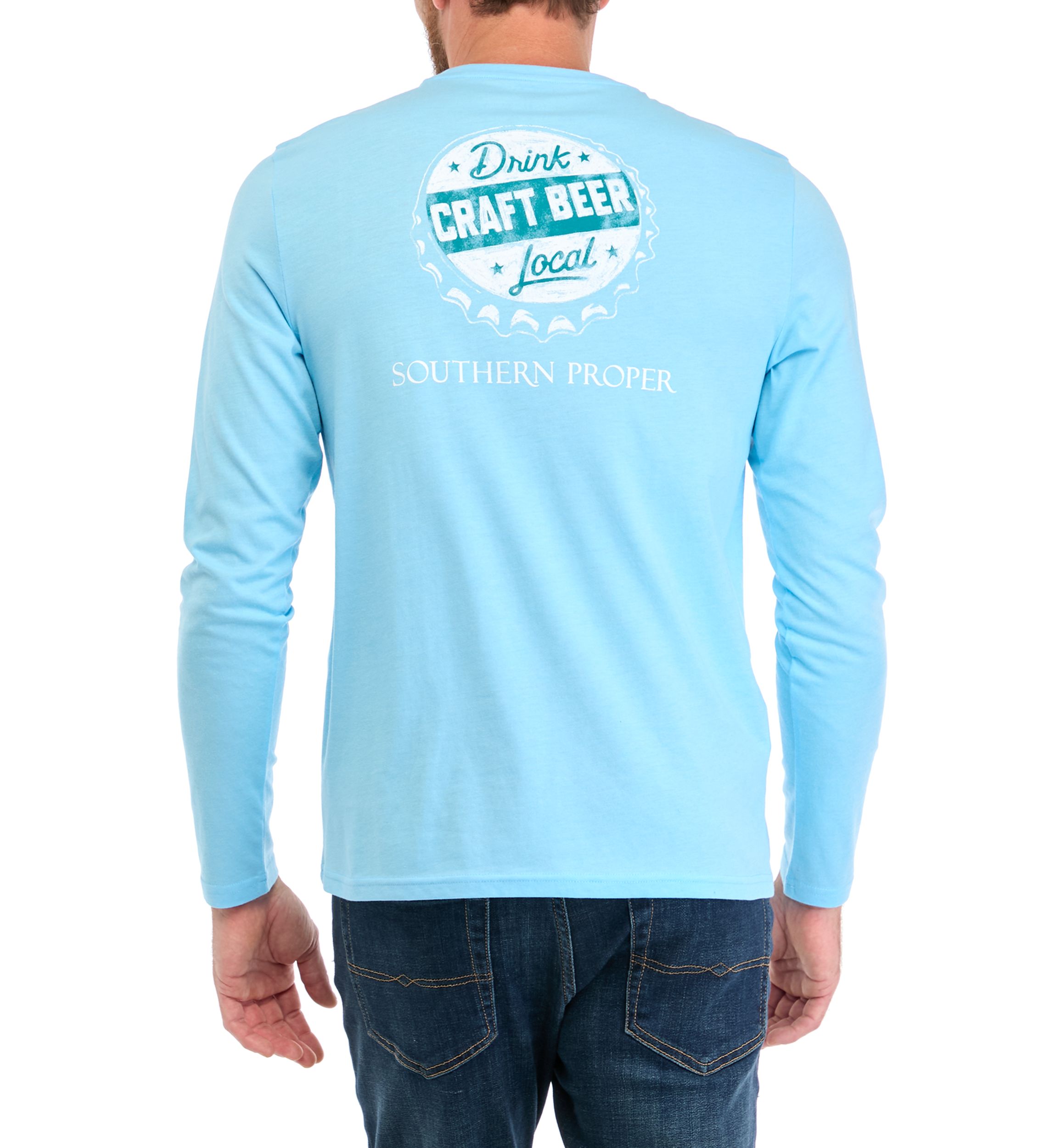 Long Sleeve Craft Beer Graphic T-Shirt 