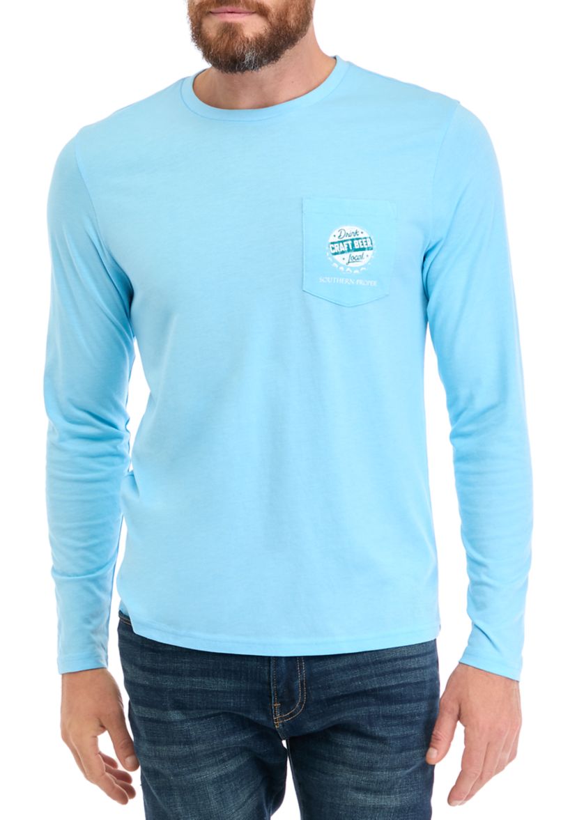 Long Sleeve Craft Beer Graphic T-Shirt 
