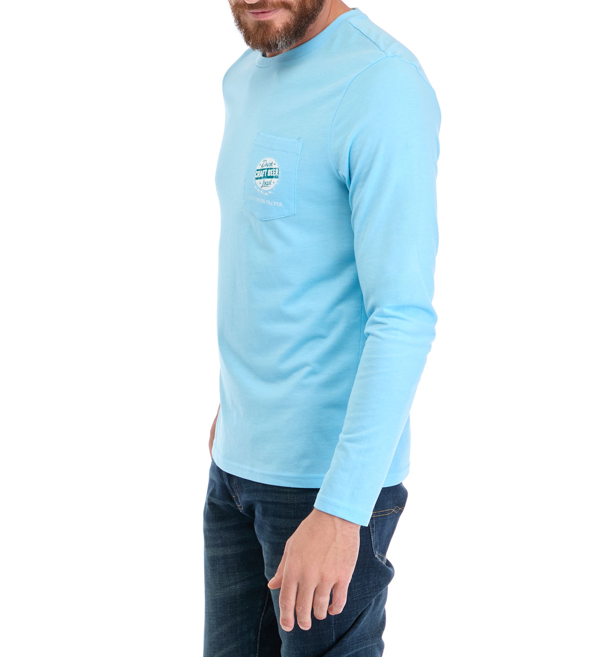 Long Sleeve Craft Beer Graphic T-Shirt 