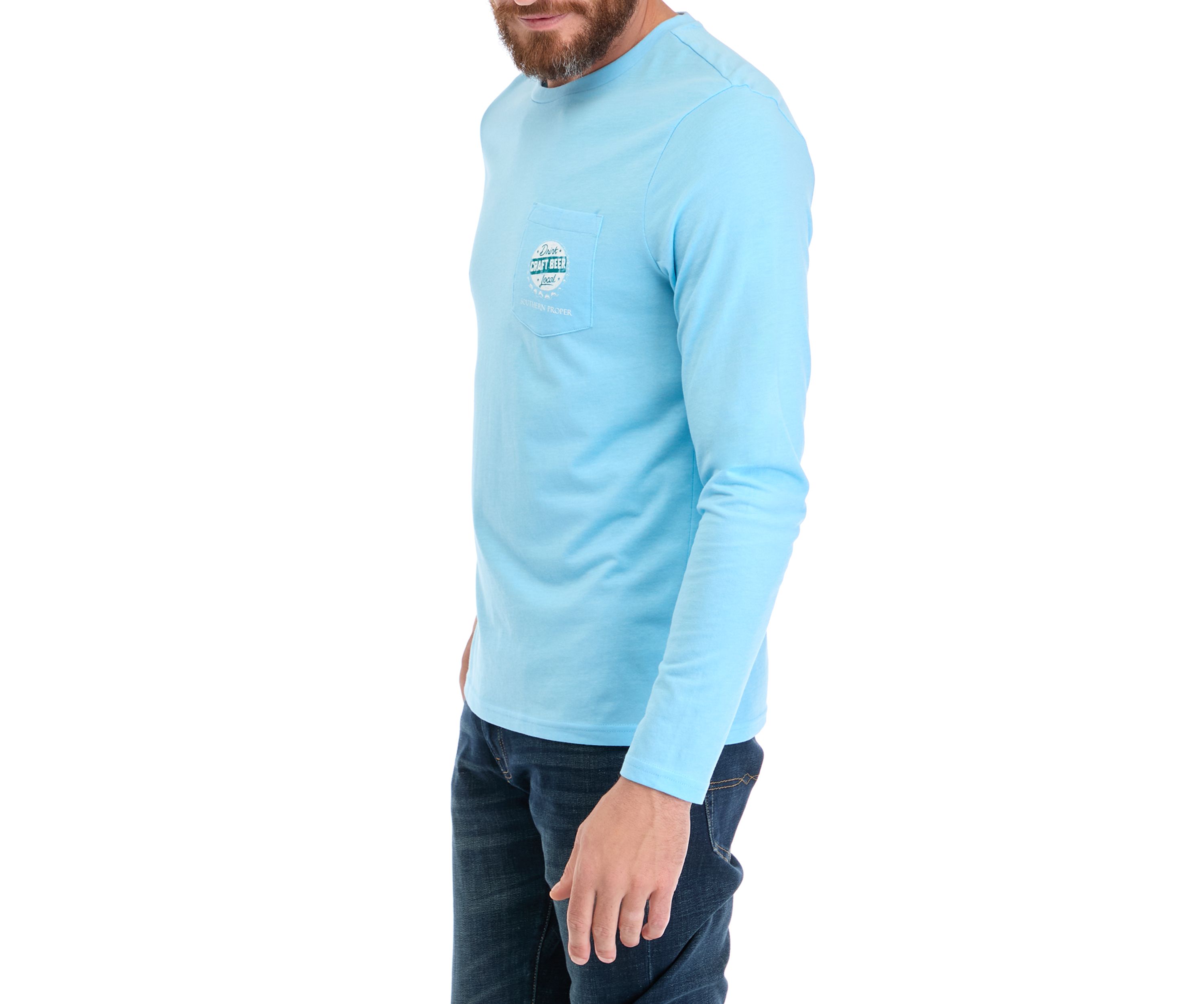 Long Sleeve Craft Beer Graphic T-Shirt 