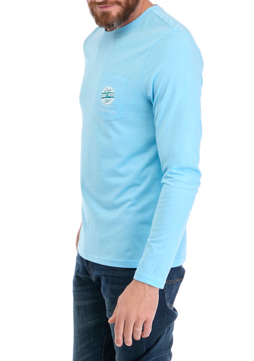 Long Sleeve Craft Beer Graphic T-Shirt 