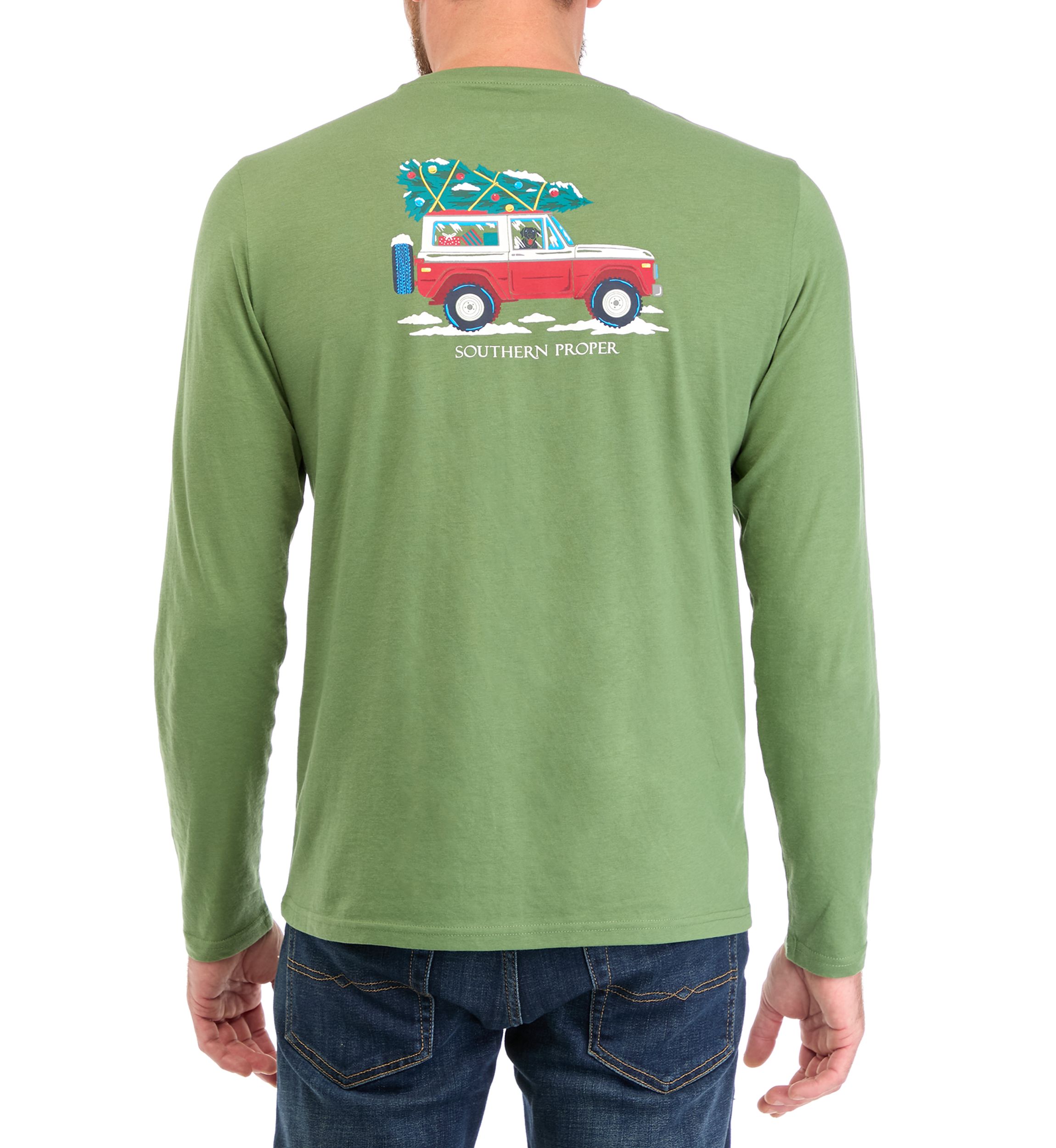Mens Holiday Truck Graphic T-Shirt