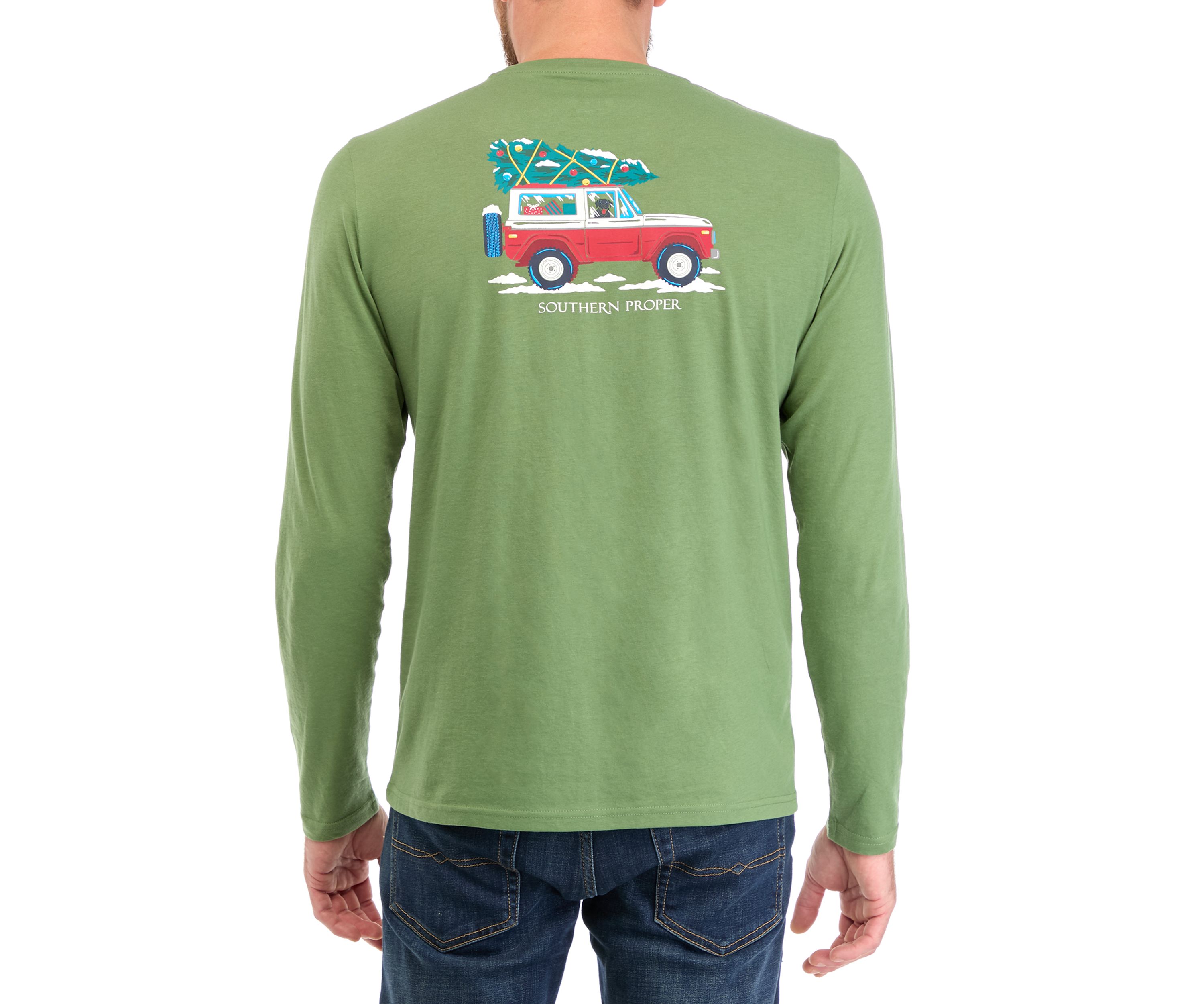 Mens Holiday Truck Graphic T-Shirt