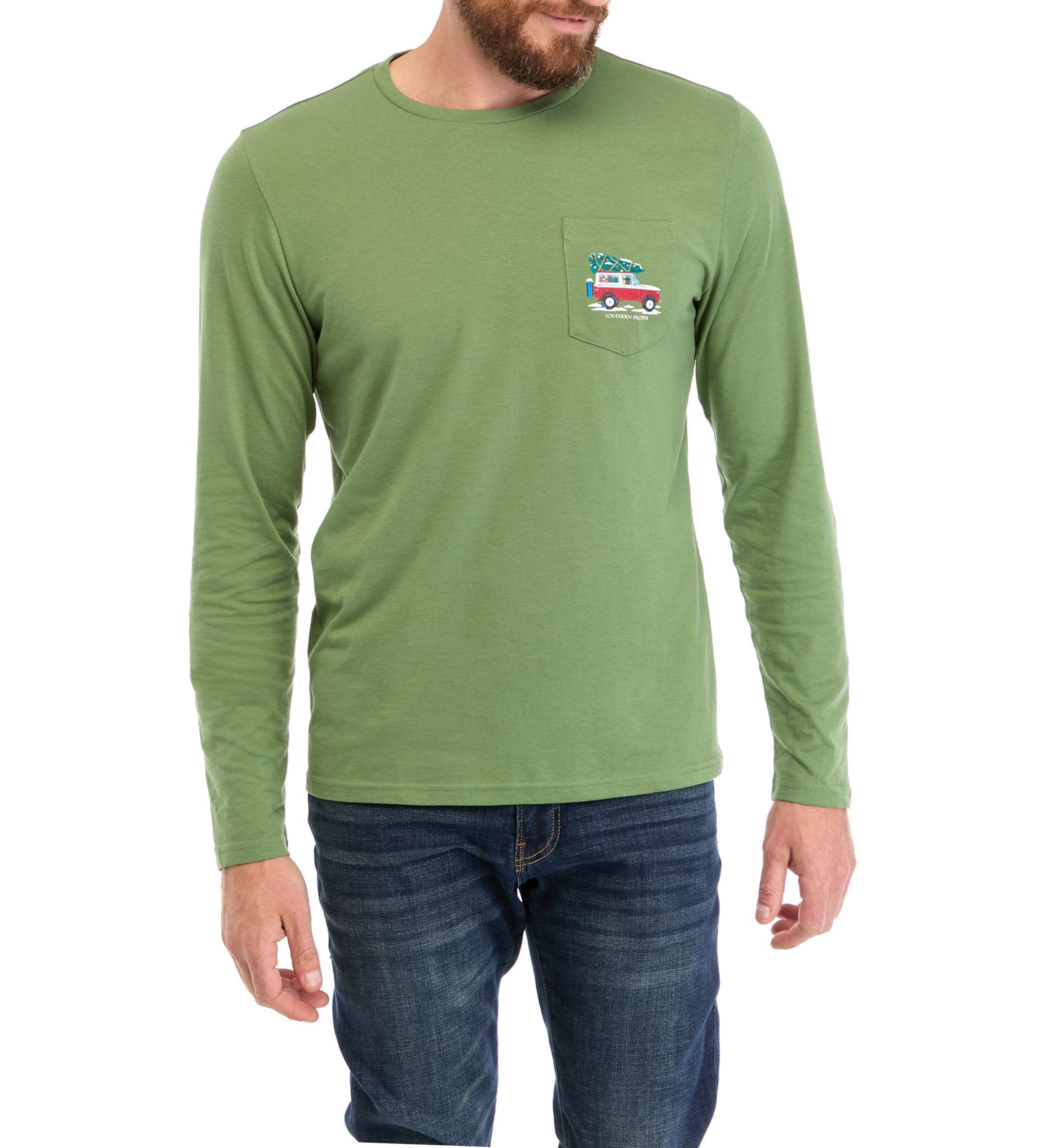 Mens Holiday Truck Graphic T-Shirt