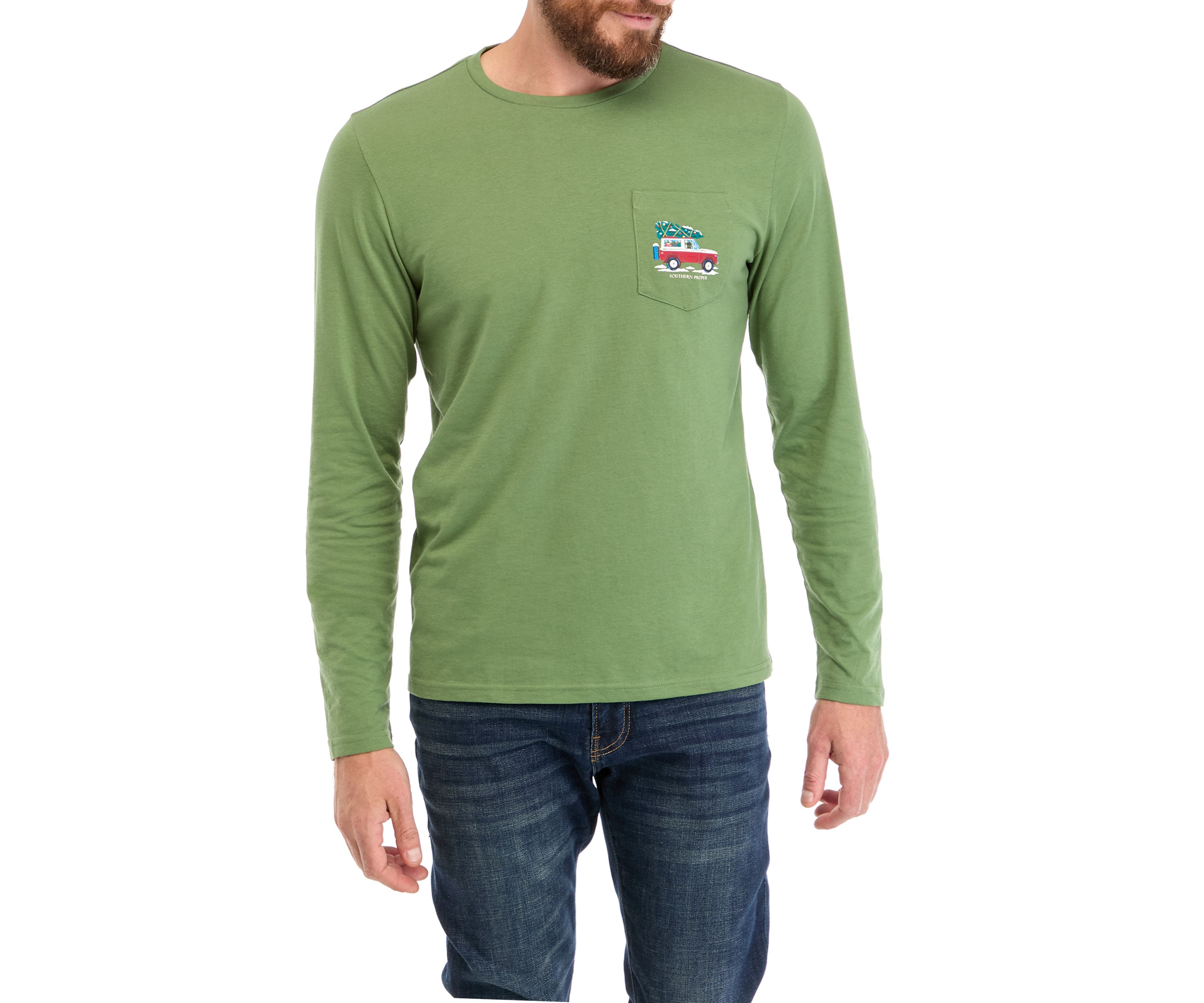 Mens Holiday Truck Graphic T-Shirt