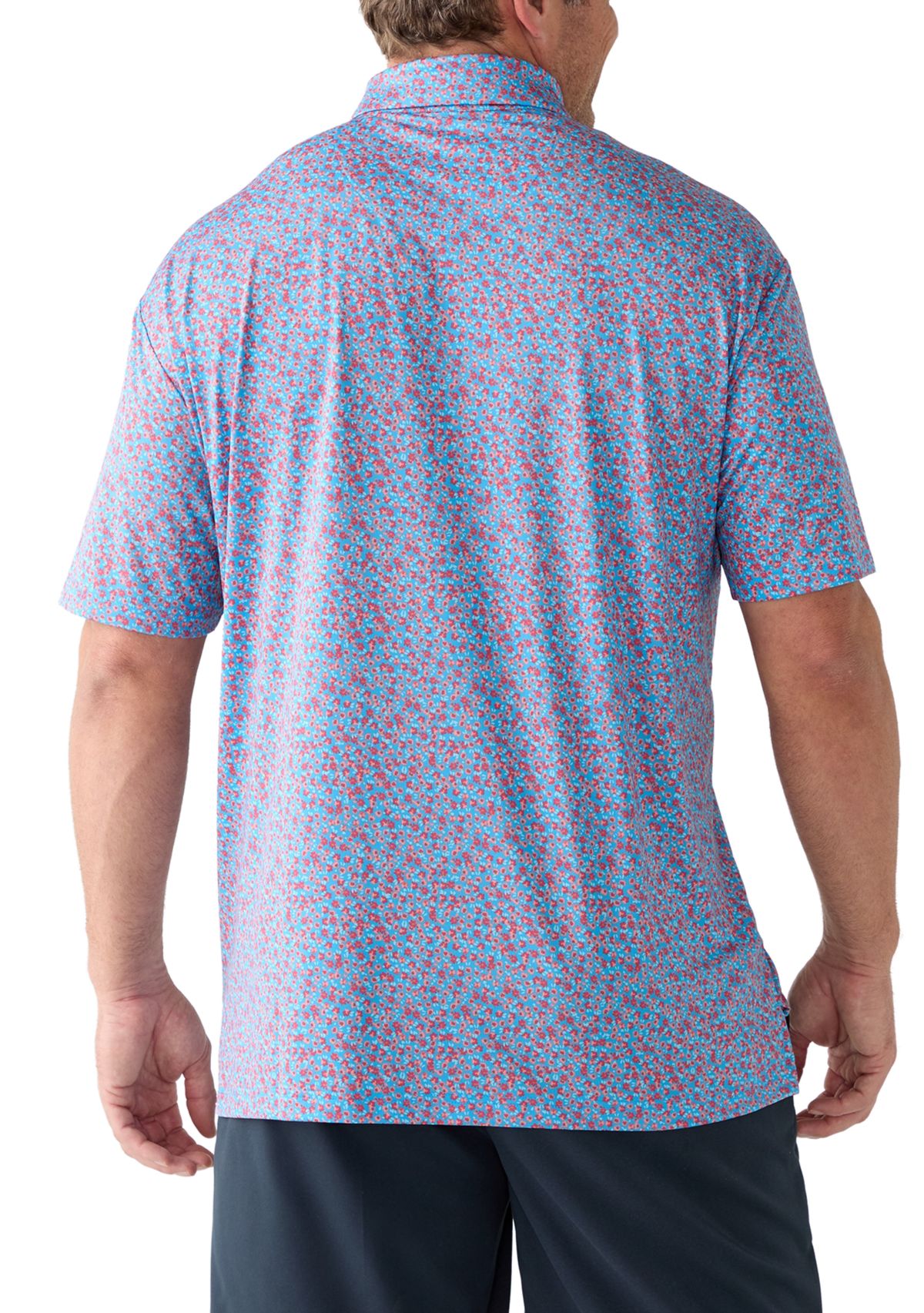 Big & Tall Micro Floral Polo Shirt 